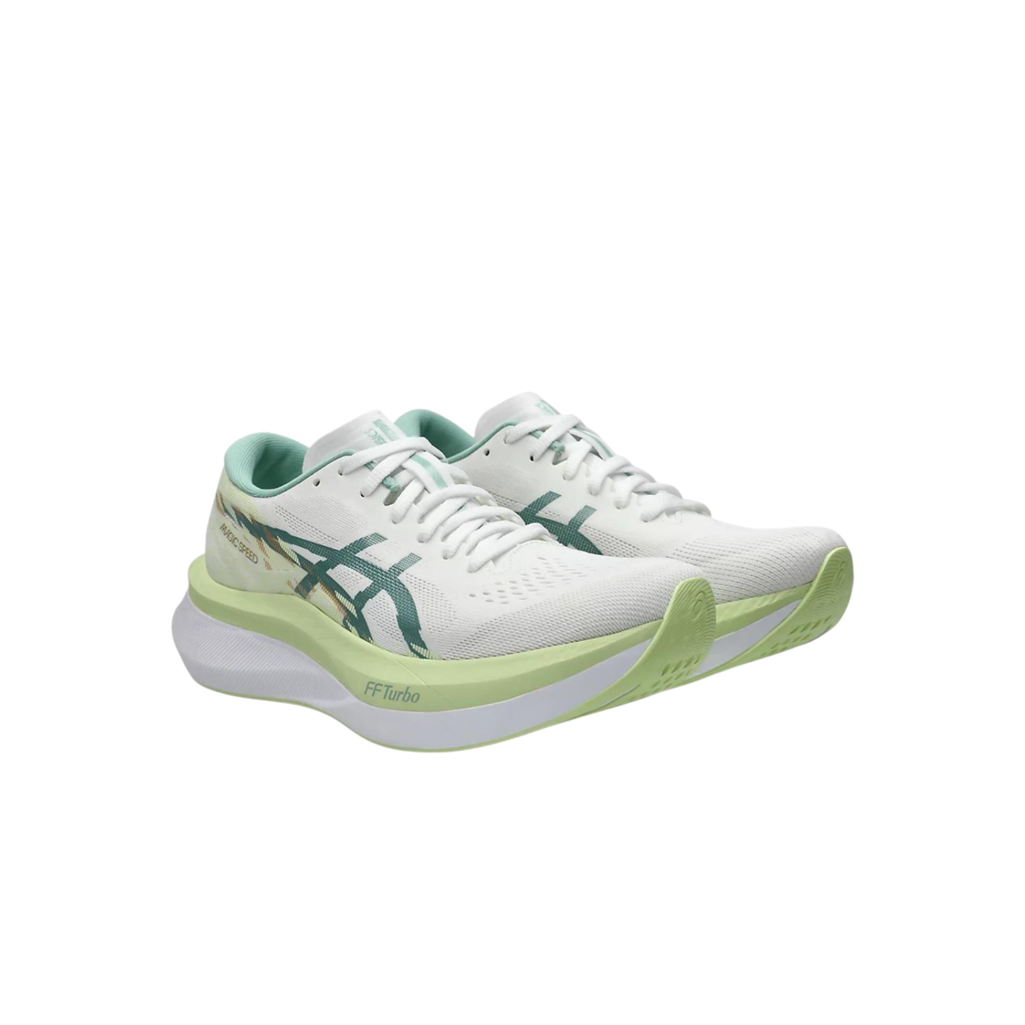 Asics MAGIC SPEED 4 Running Shoes Women's Low-Top White/Cyan Porcelain