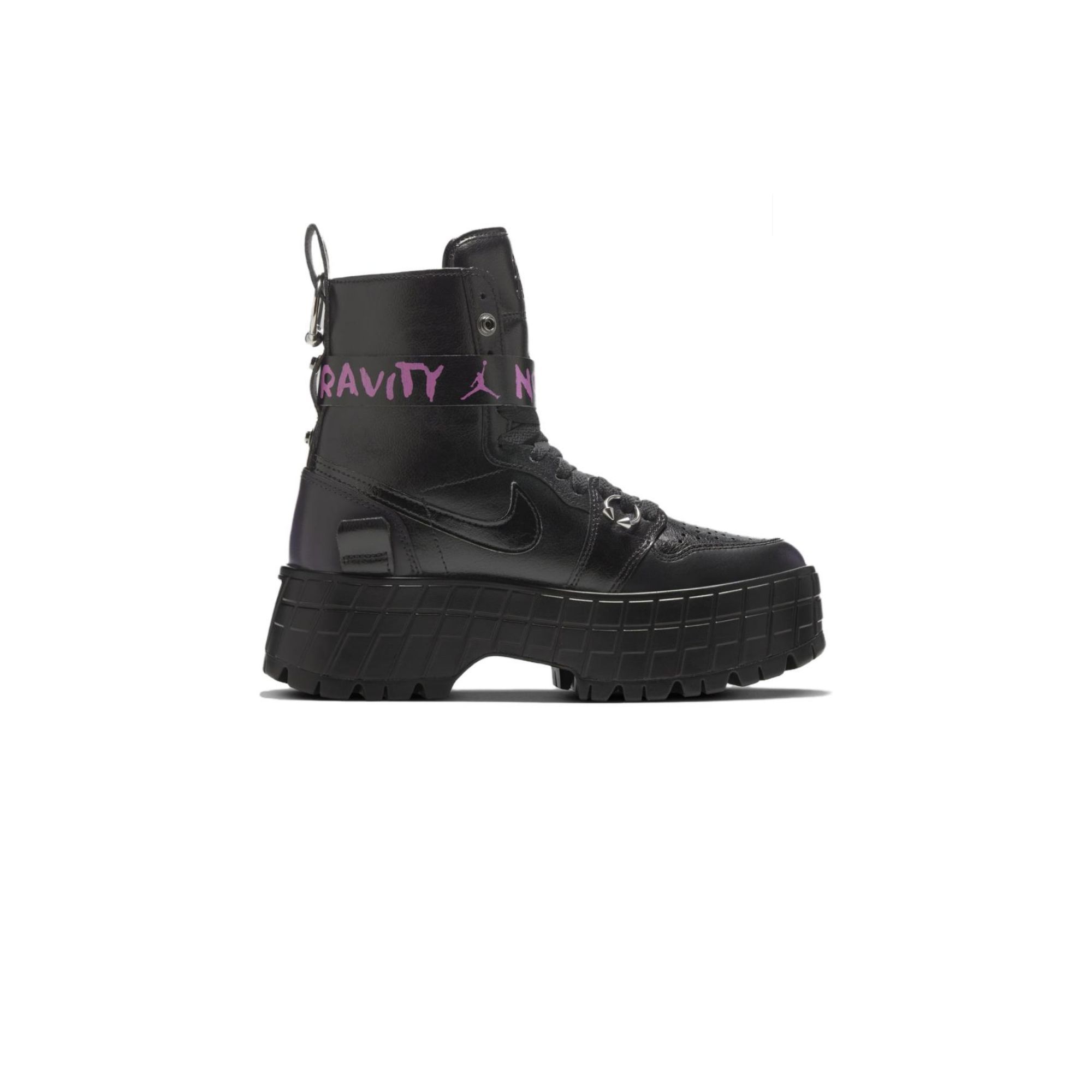 Air Jordan 1 Ankle Boots Women's Black/Purple