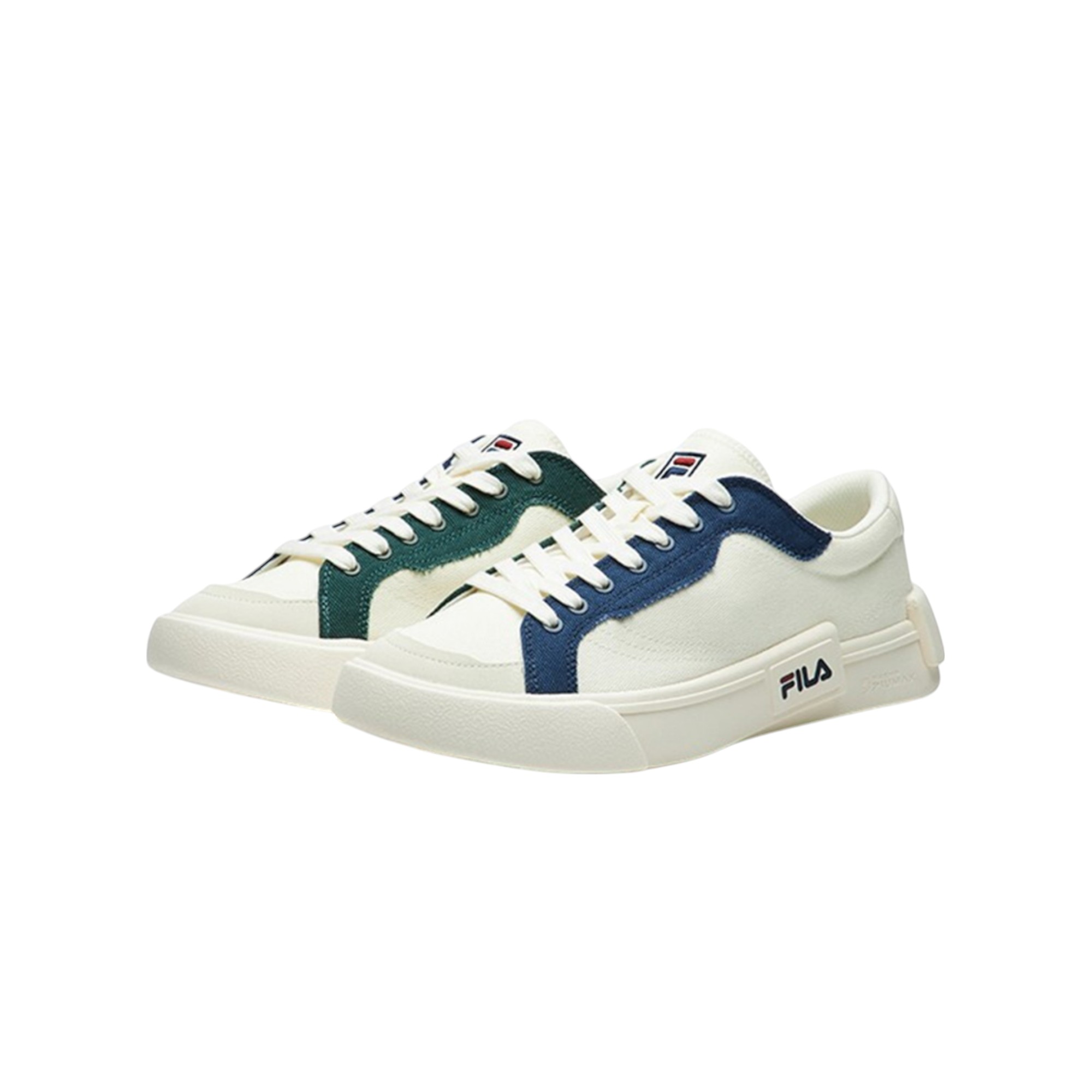 FILA FUSION POP Skateboard Shoes Men Low-Top White/Blue/Green