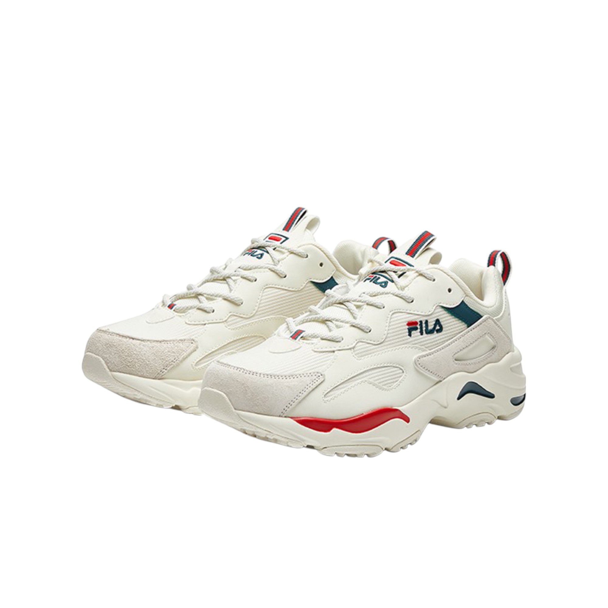 FILA Tracer Chunky Sneakers Men Low-Top White/Green/Red