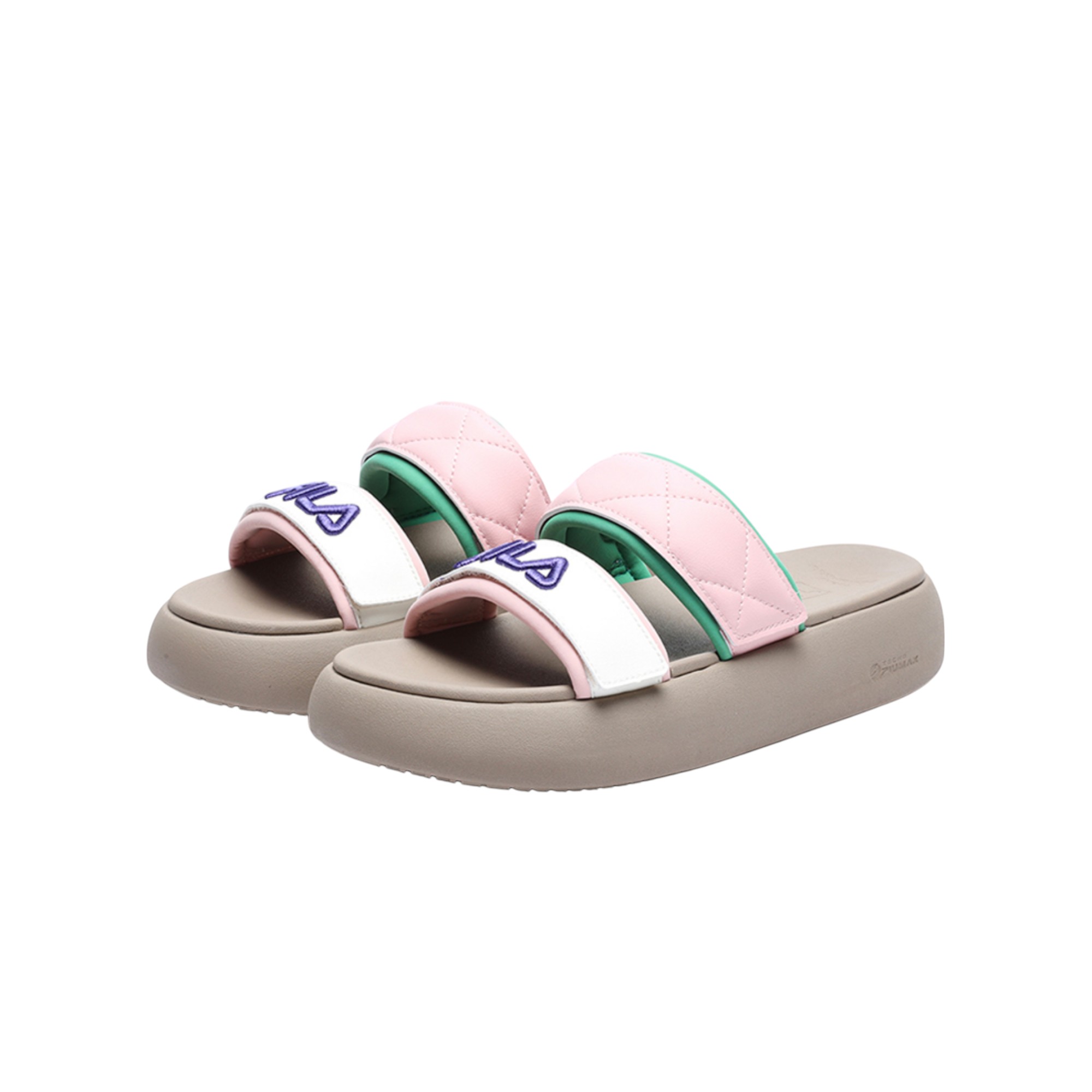 FILA DONUT Slide Slippers Women's White/Silver/Pink