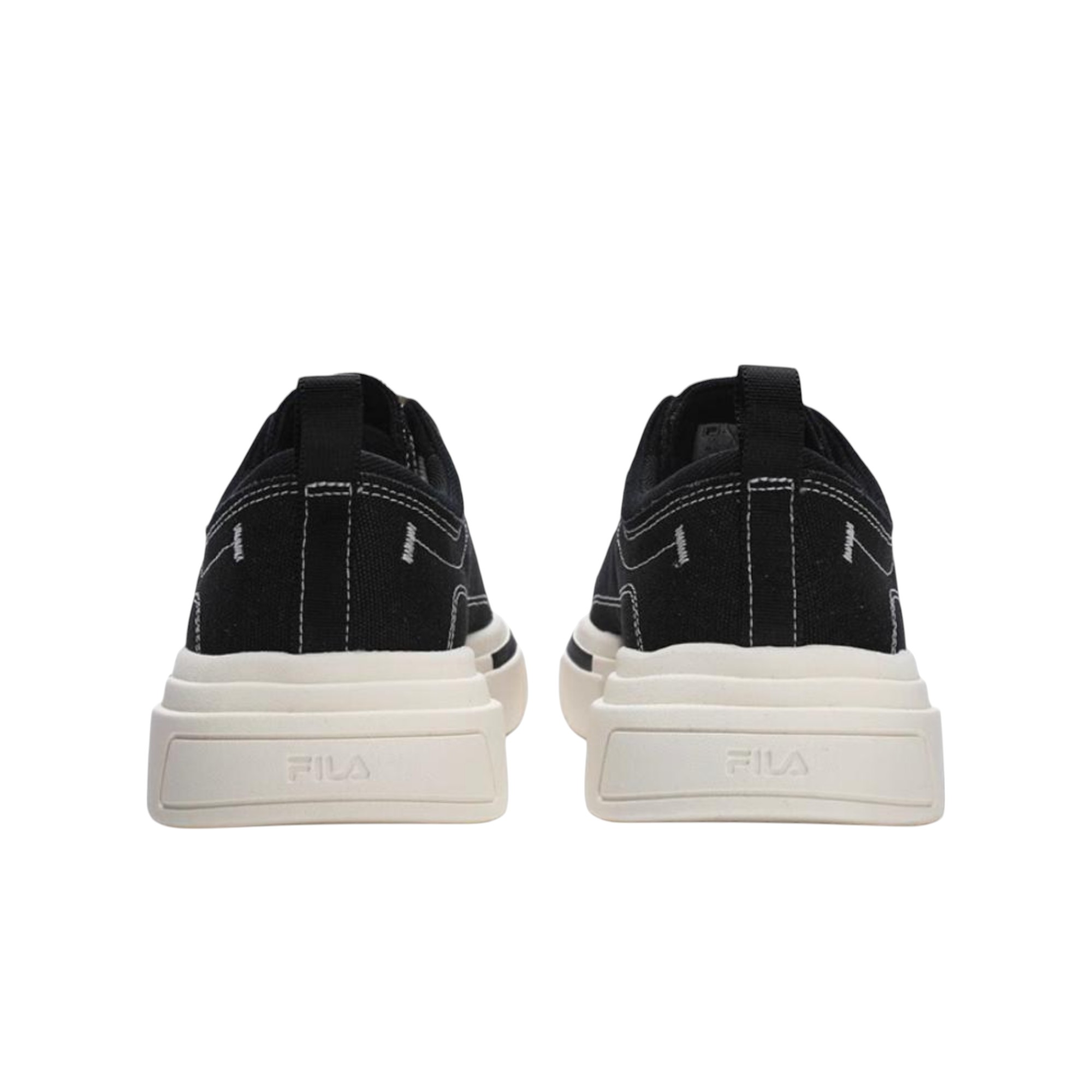 FILA Loop Canvas Shoes Men Low-Top Black/White