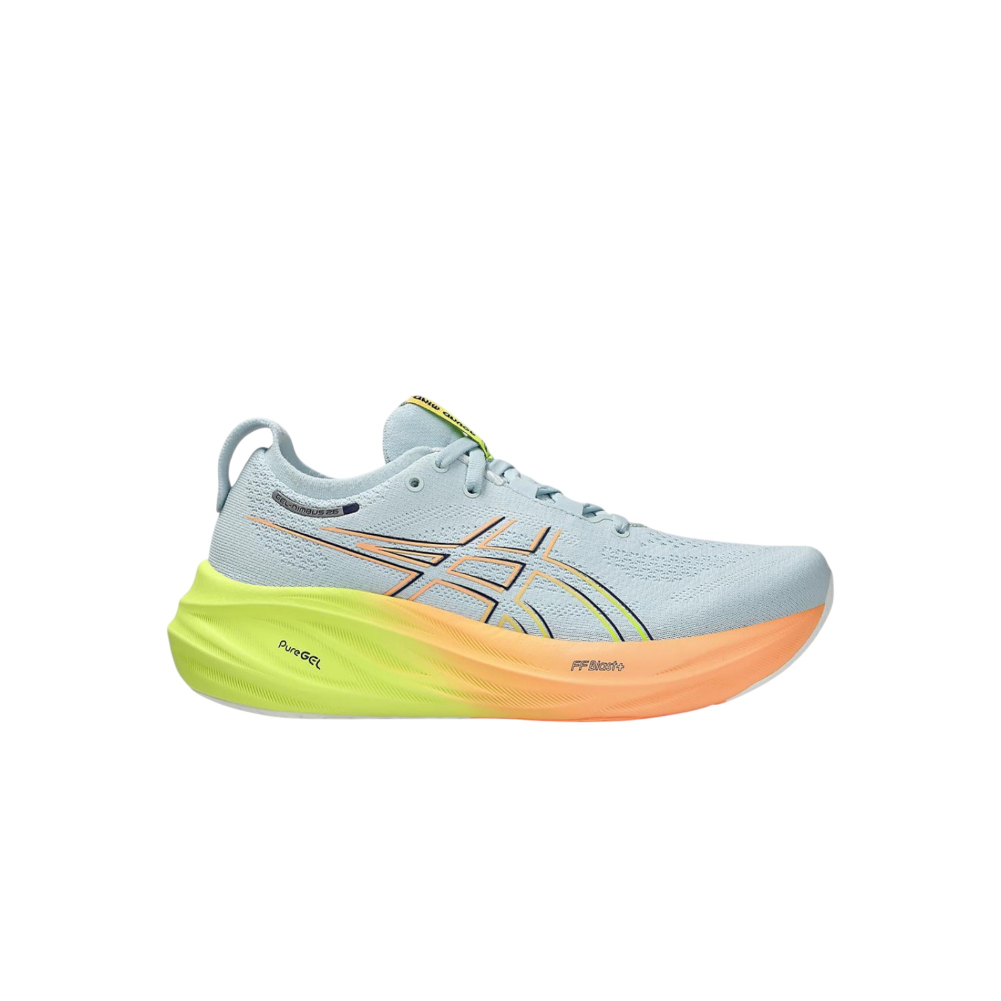 Asics GEL-NIMBUS 26 Running Shoes Women's Low-Top Gray/Yellow/Orange