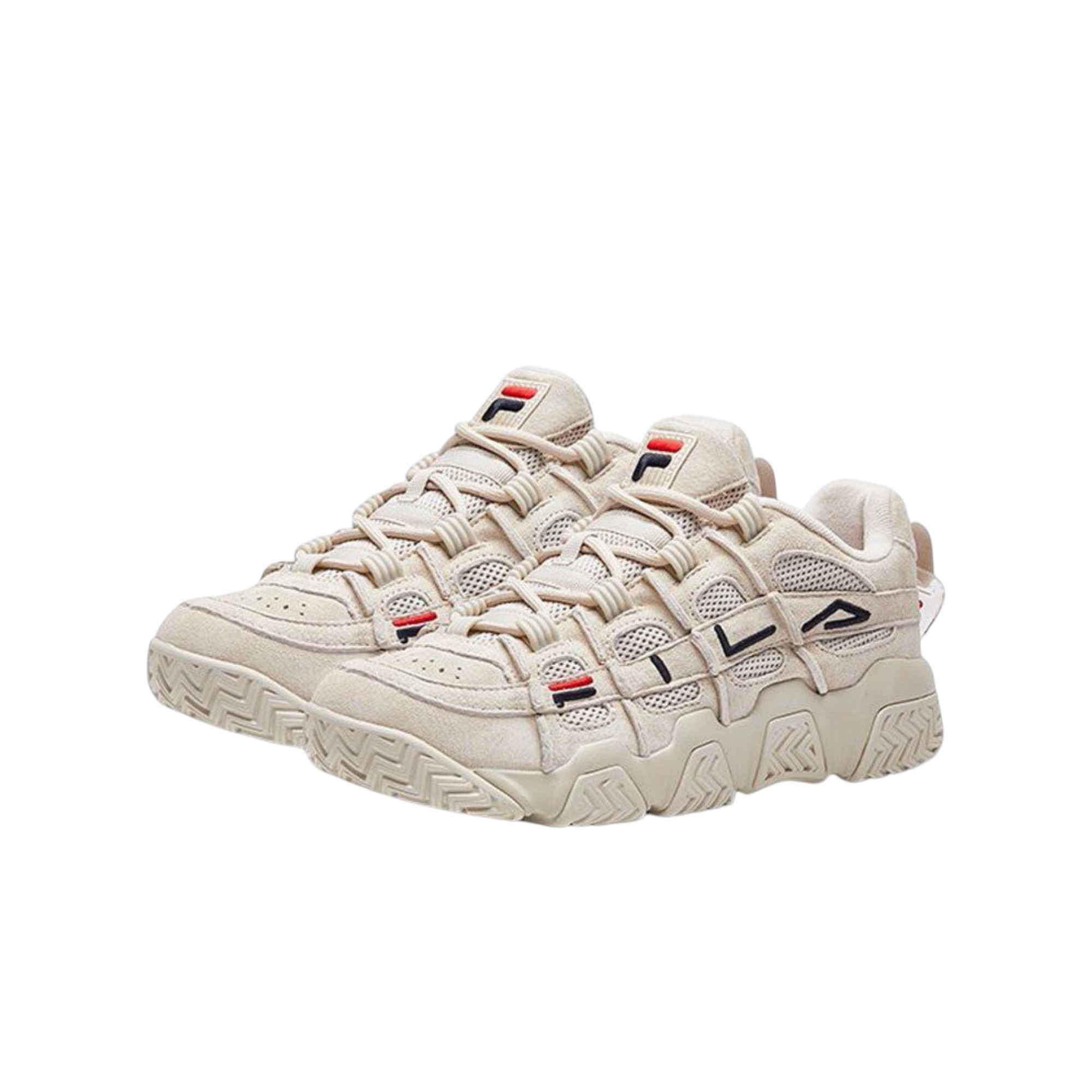 FILA Barricade Vintage Basketball Shoes Men Low-Top Oatmeal