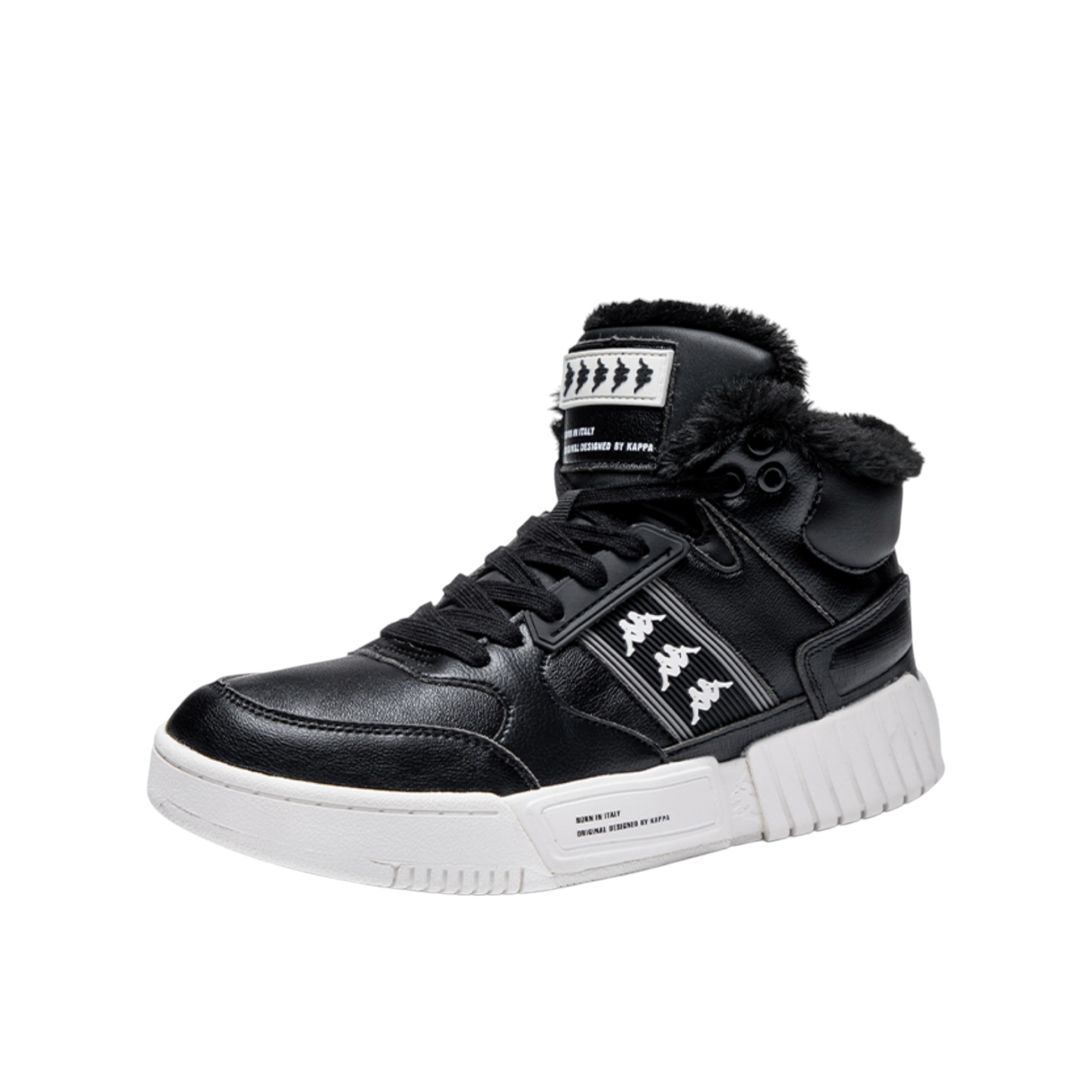 Kappa Skateboard Shoes Unisex Mid-Top Black