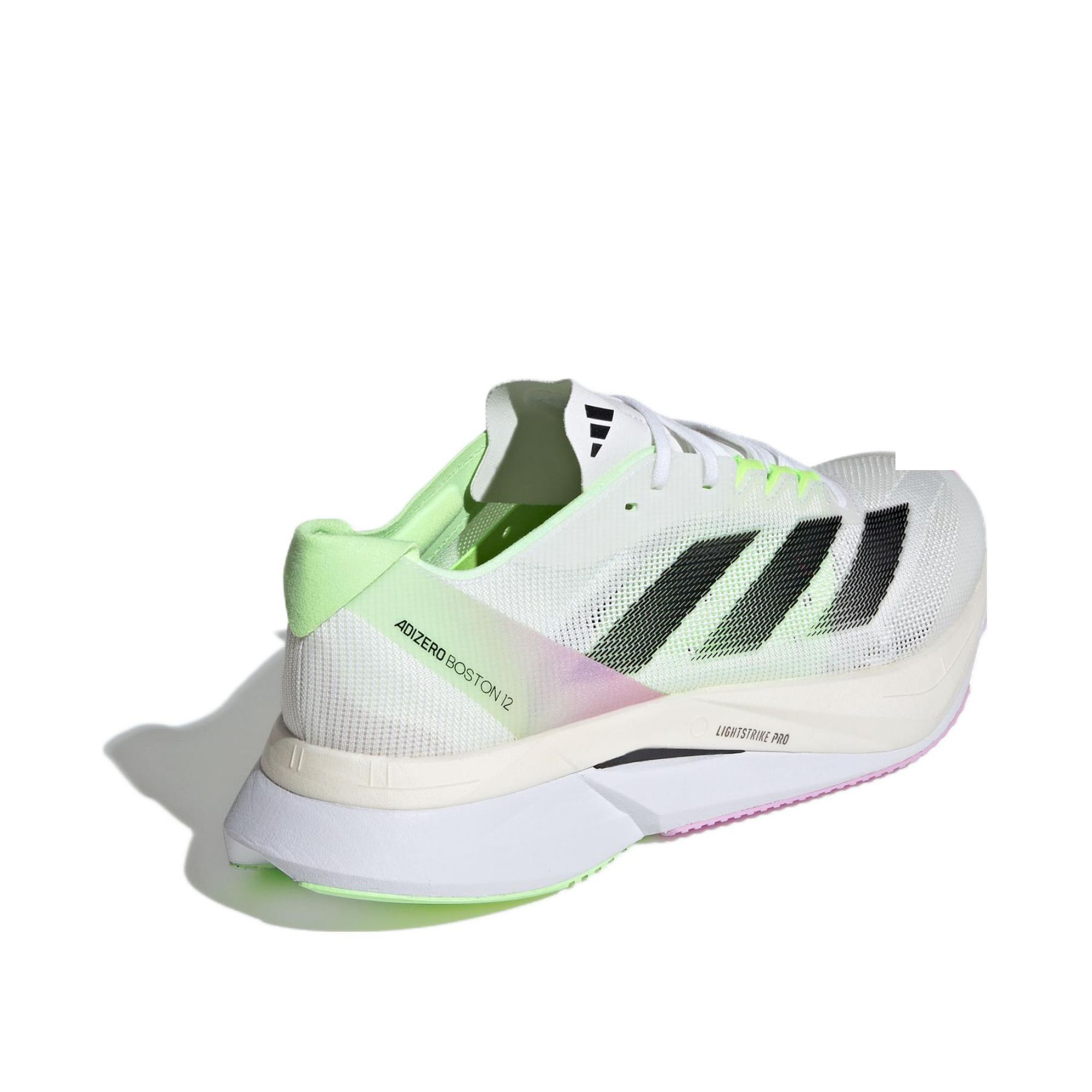 Adidas Adizero Boston 12 Cloud White Core Black Green Spark