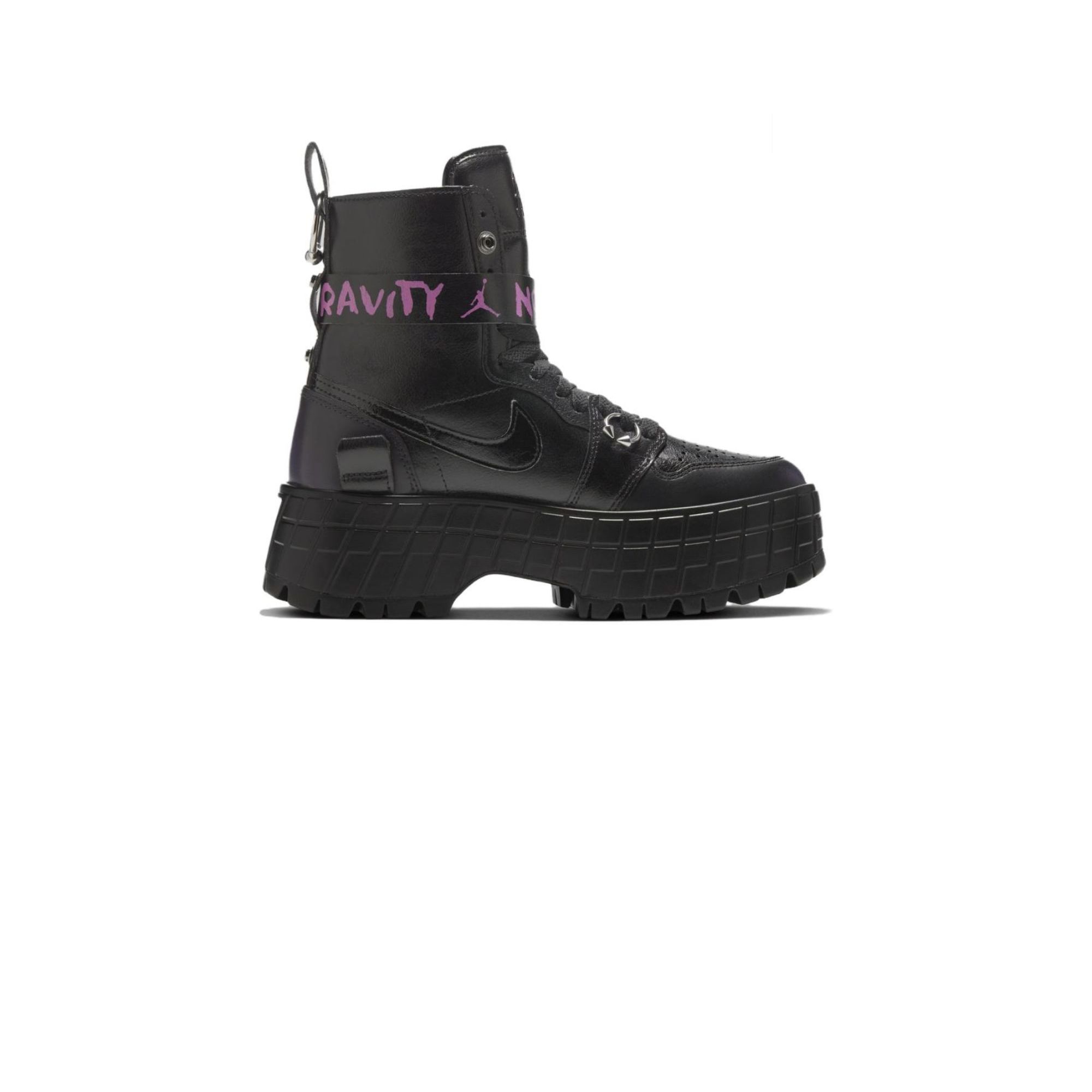 Air Jordan 1 Ankle Boots Women's Black/Purple