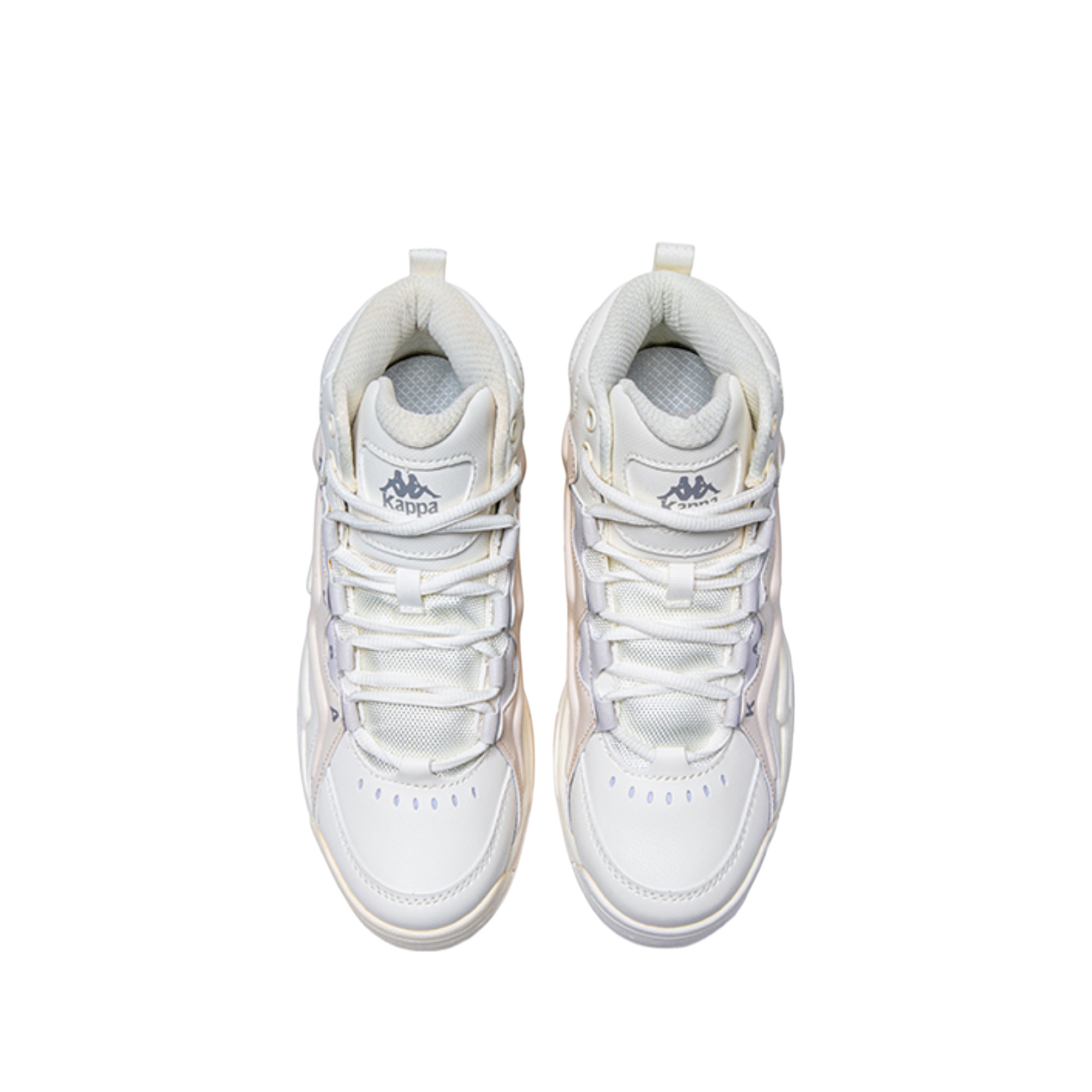 Kappa Vintage Basketball Shoes Unisex High-Top Winter White/Heron Feather White