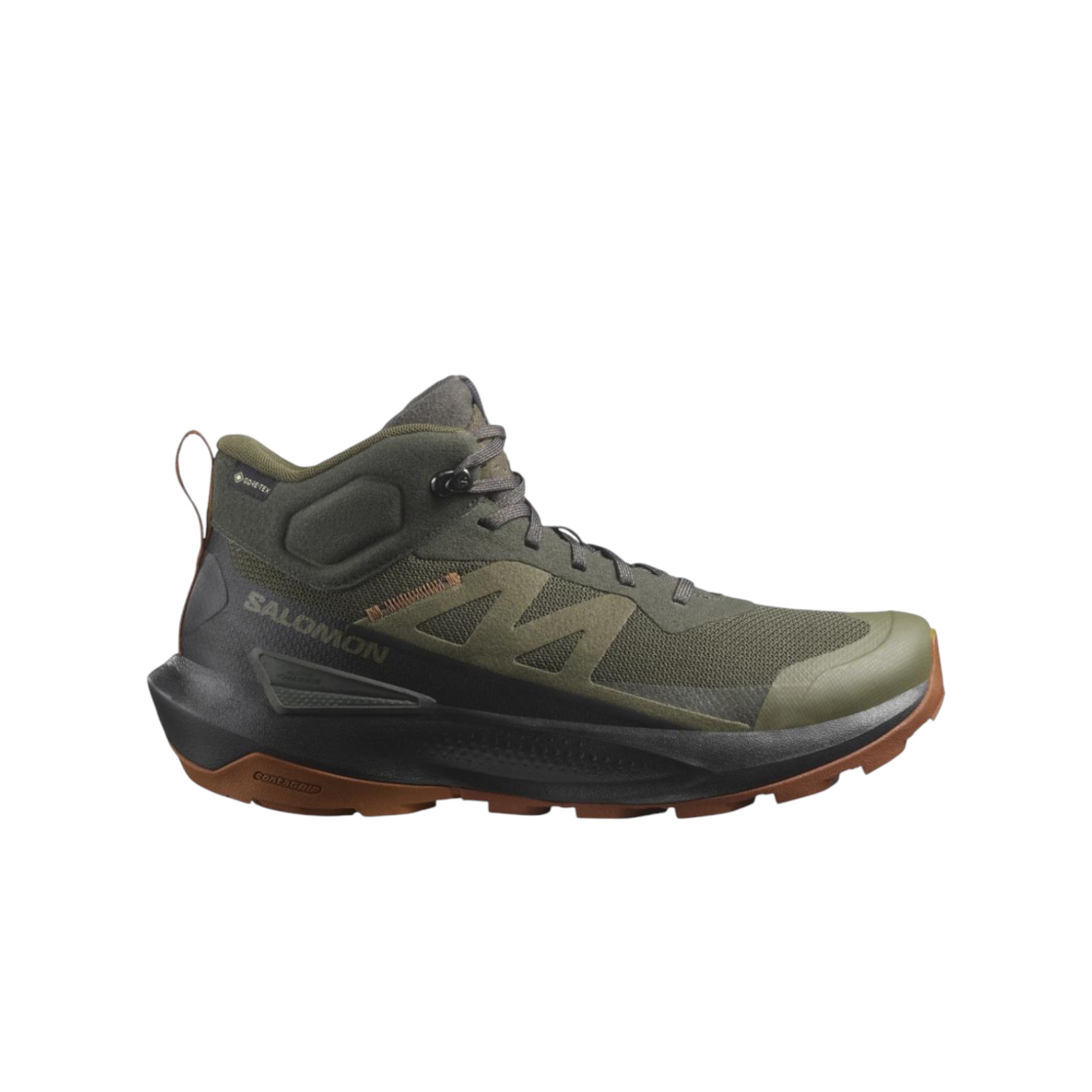 SALOMON Elixir Hiking / Trekking Shoes Men Mid-Top Olive Green