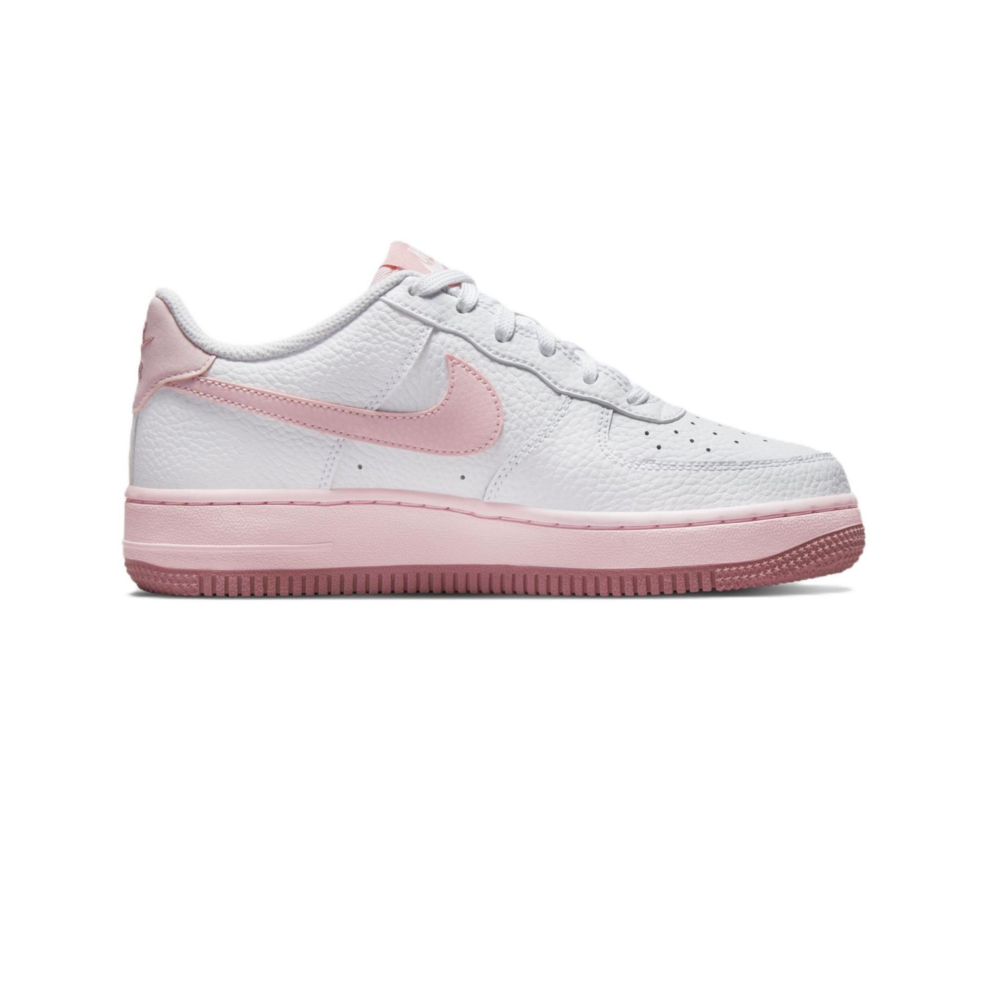 Nike Kids Air Force 1 'White/Pink Foam' Sneakers