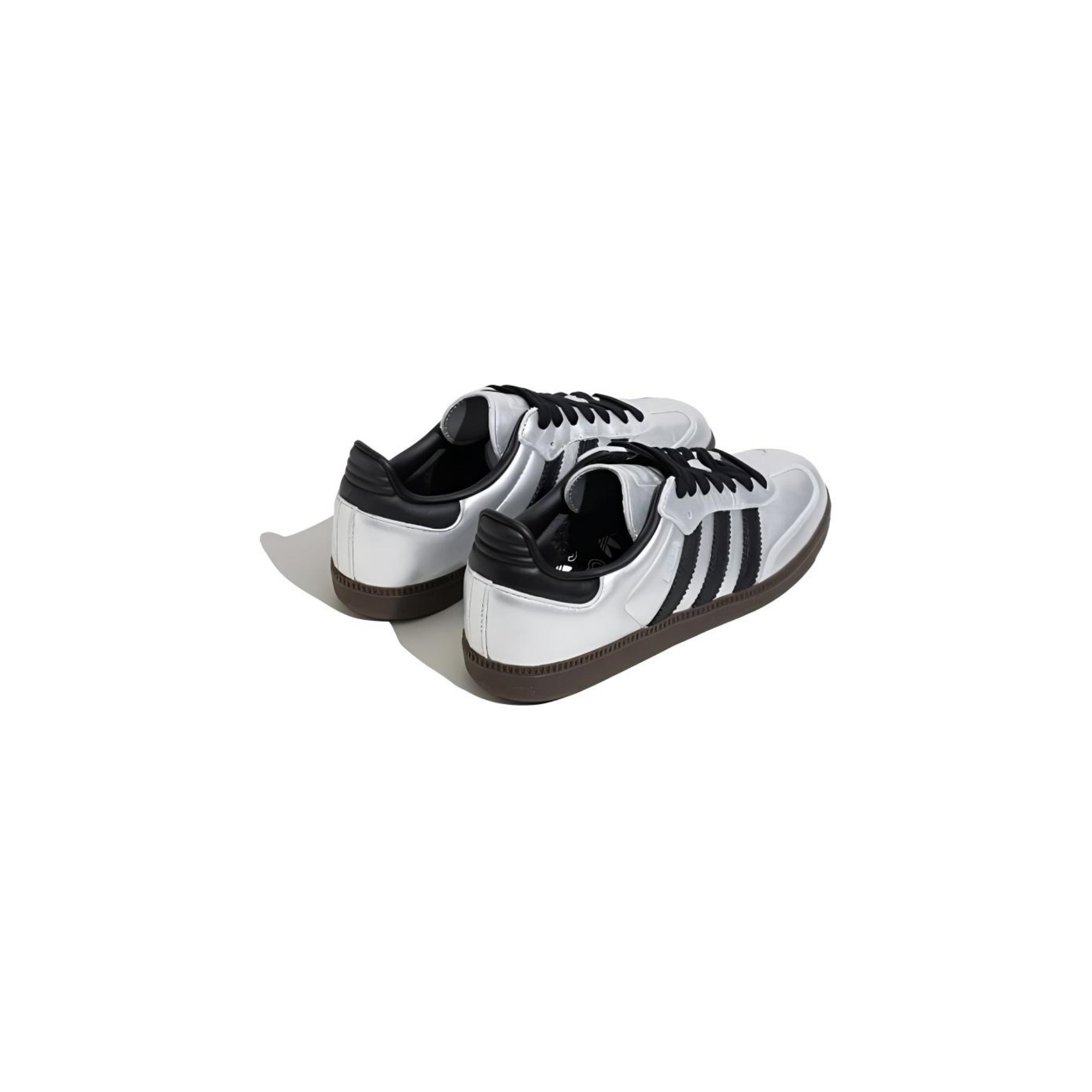 Adidas Samba OG Silver Metallic Black Gum Women's