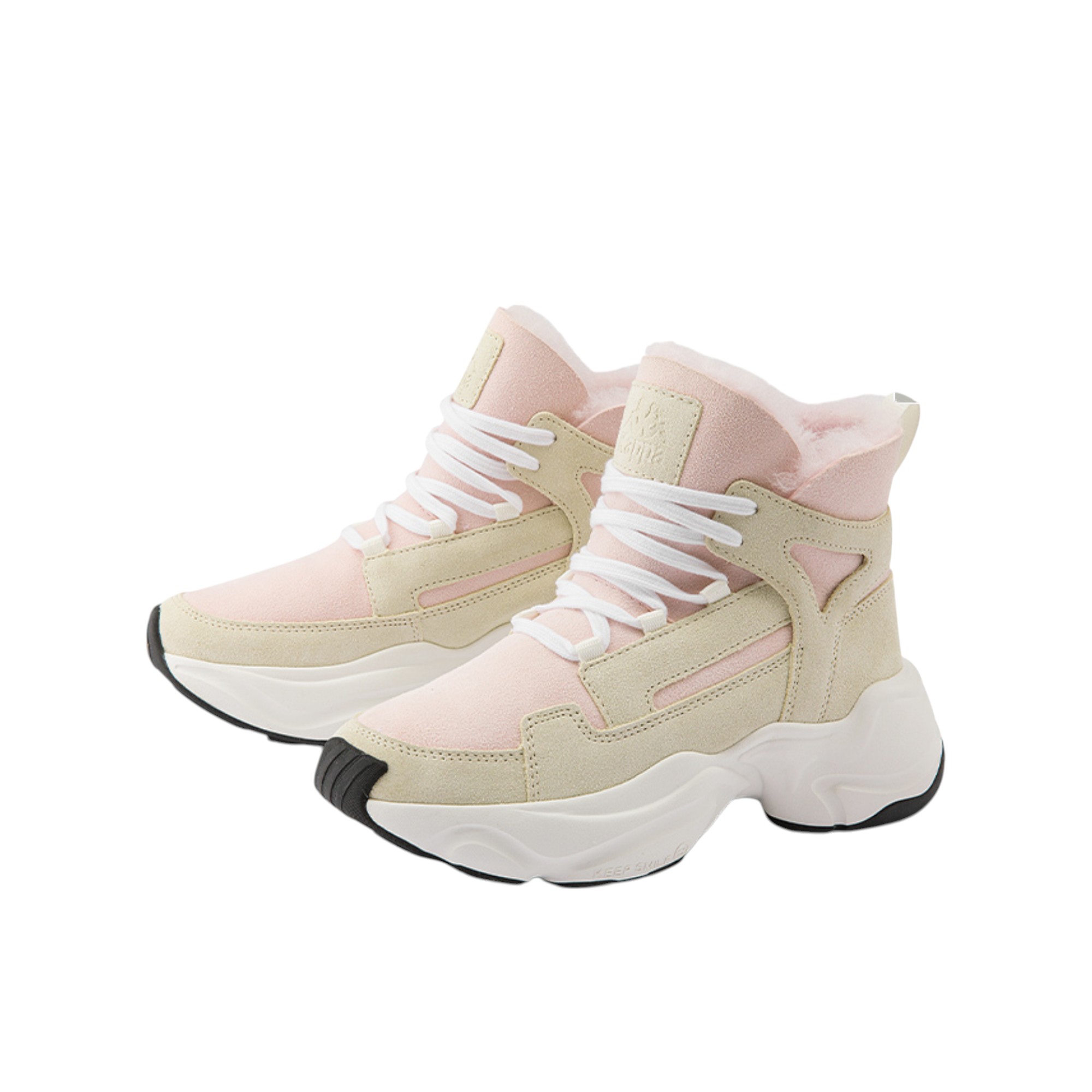 Kappa Casual Shoes Women's High-Top Pearl Pink