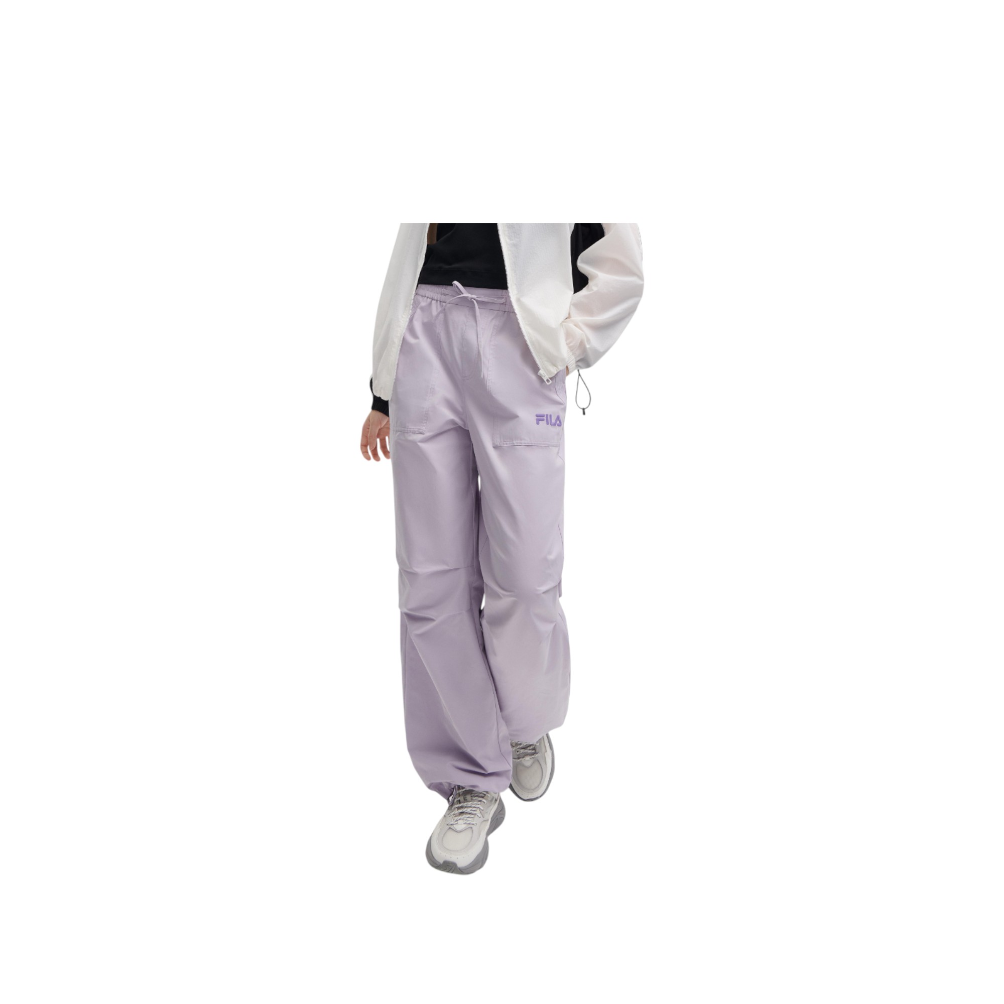 FILA Casual Pants Women's Light Cream Purple