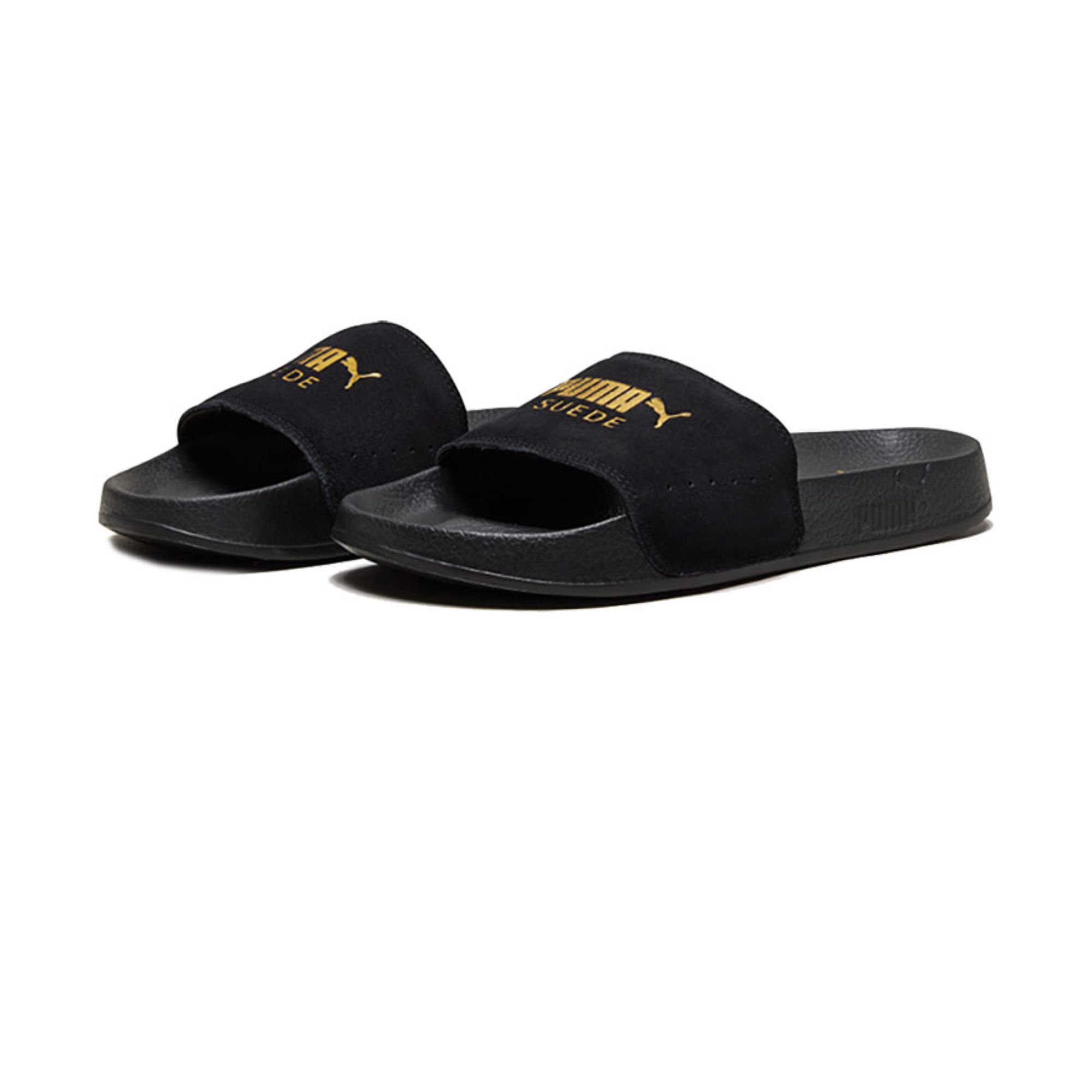 Puma Leadcat Suede Slide 'Black Team Gold'