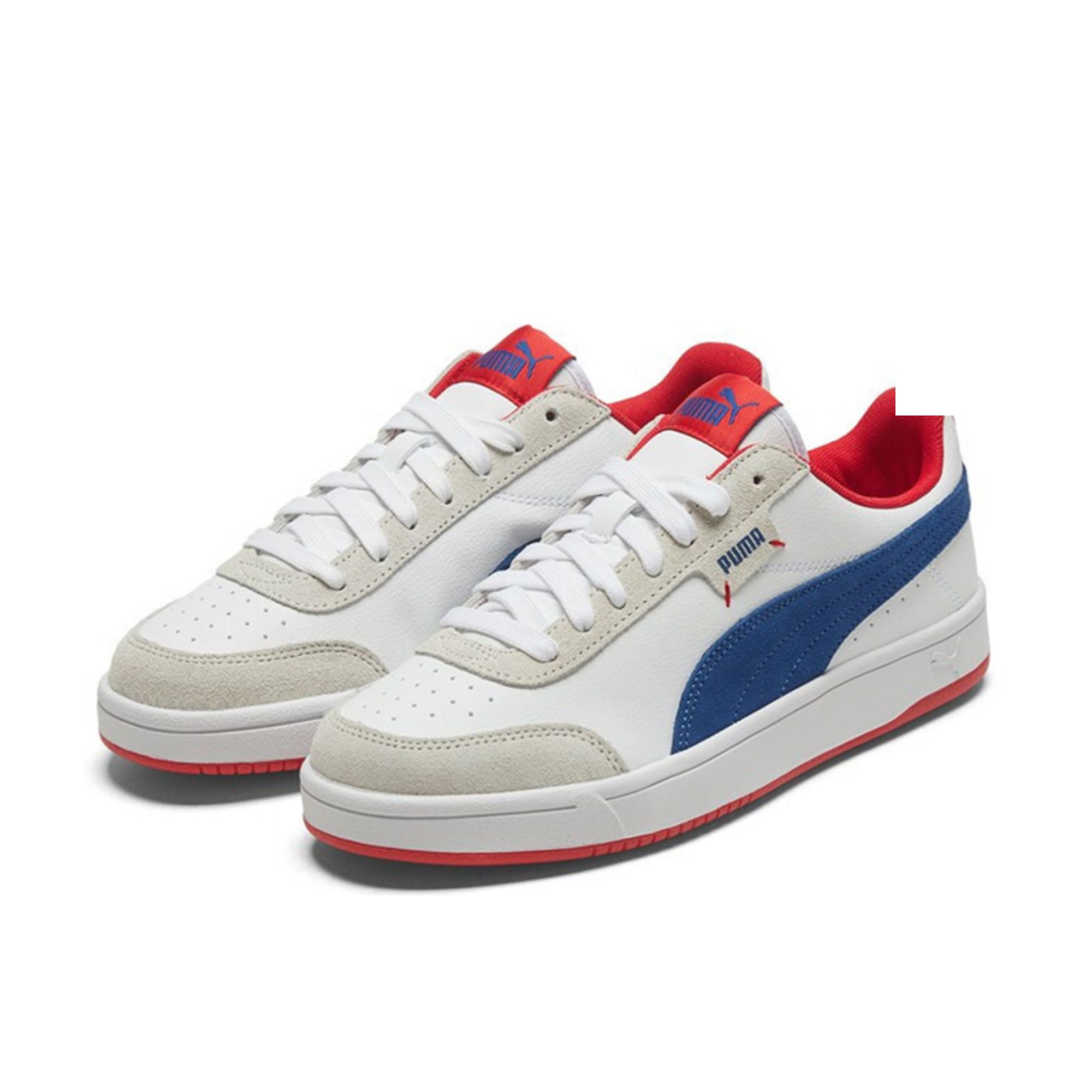 PUMA Court Legend Skateboard Shoes Unisex Low-top White/Blue/Red