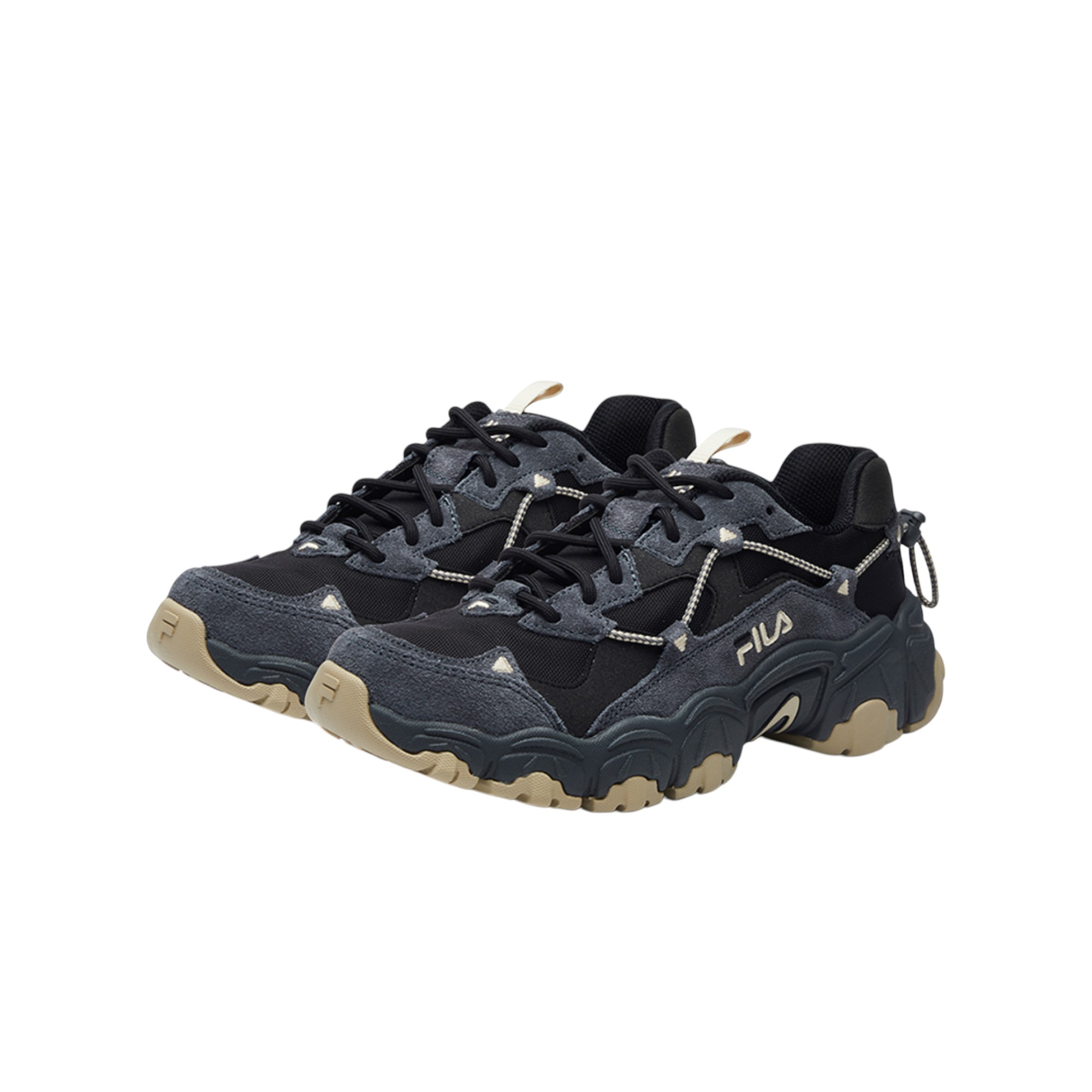 FILA FUSION Cat Claw Casual Shoes Men Low-Top Black Blue