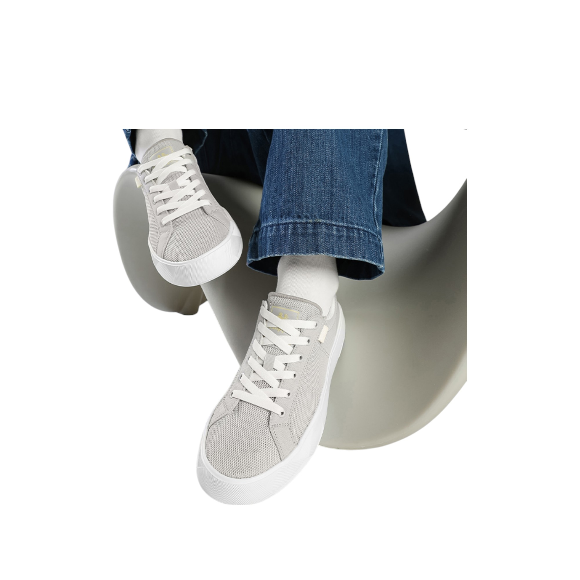 Kappa Skateboard Shoes Men Low-Top White