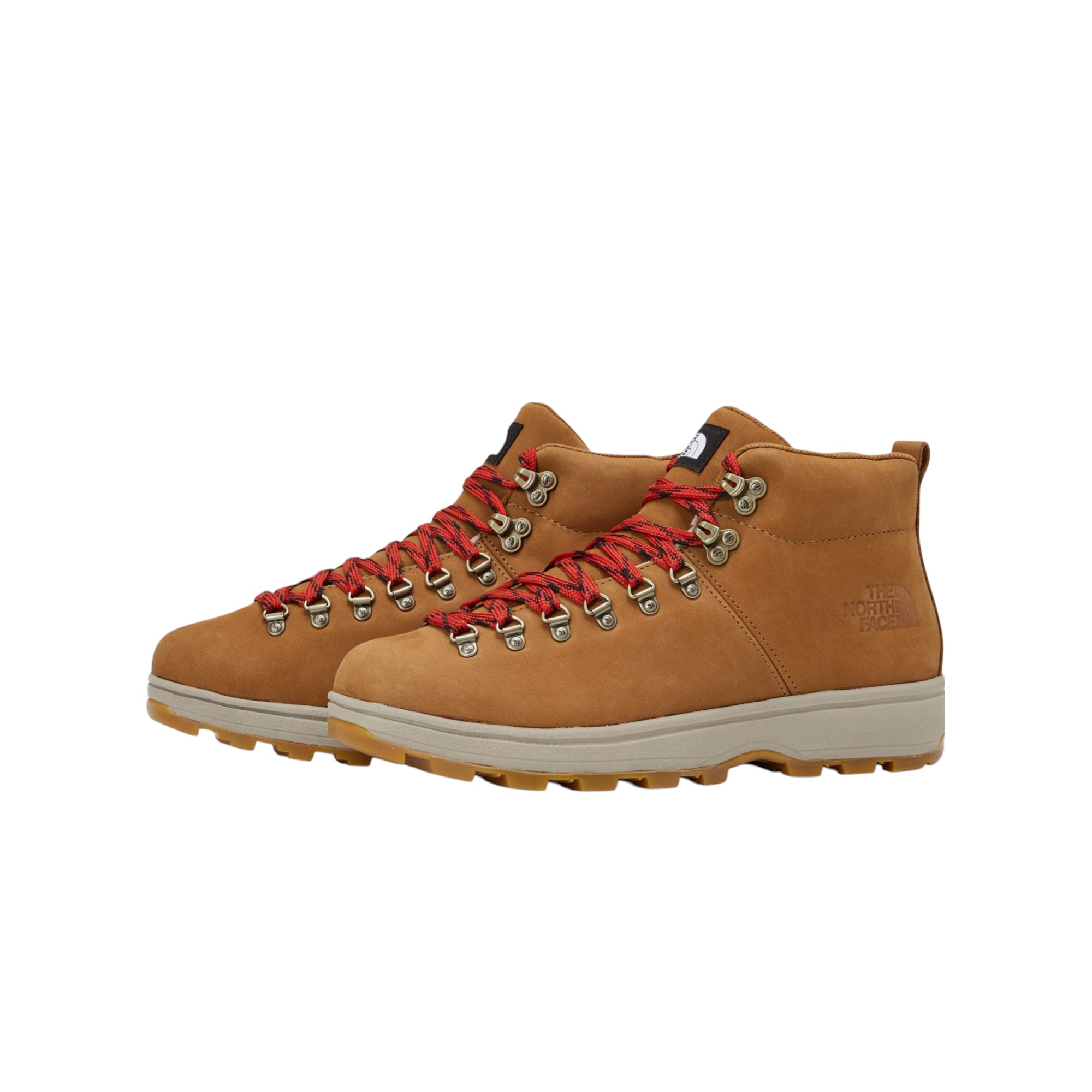 THE NORTH FACE LEATHER BOOTS Outdoor Boots Men Brown Red