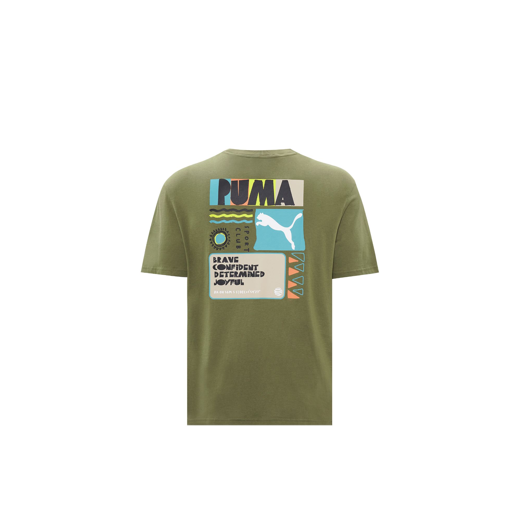 PUMA T-Shirts Men Army Green