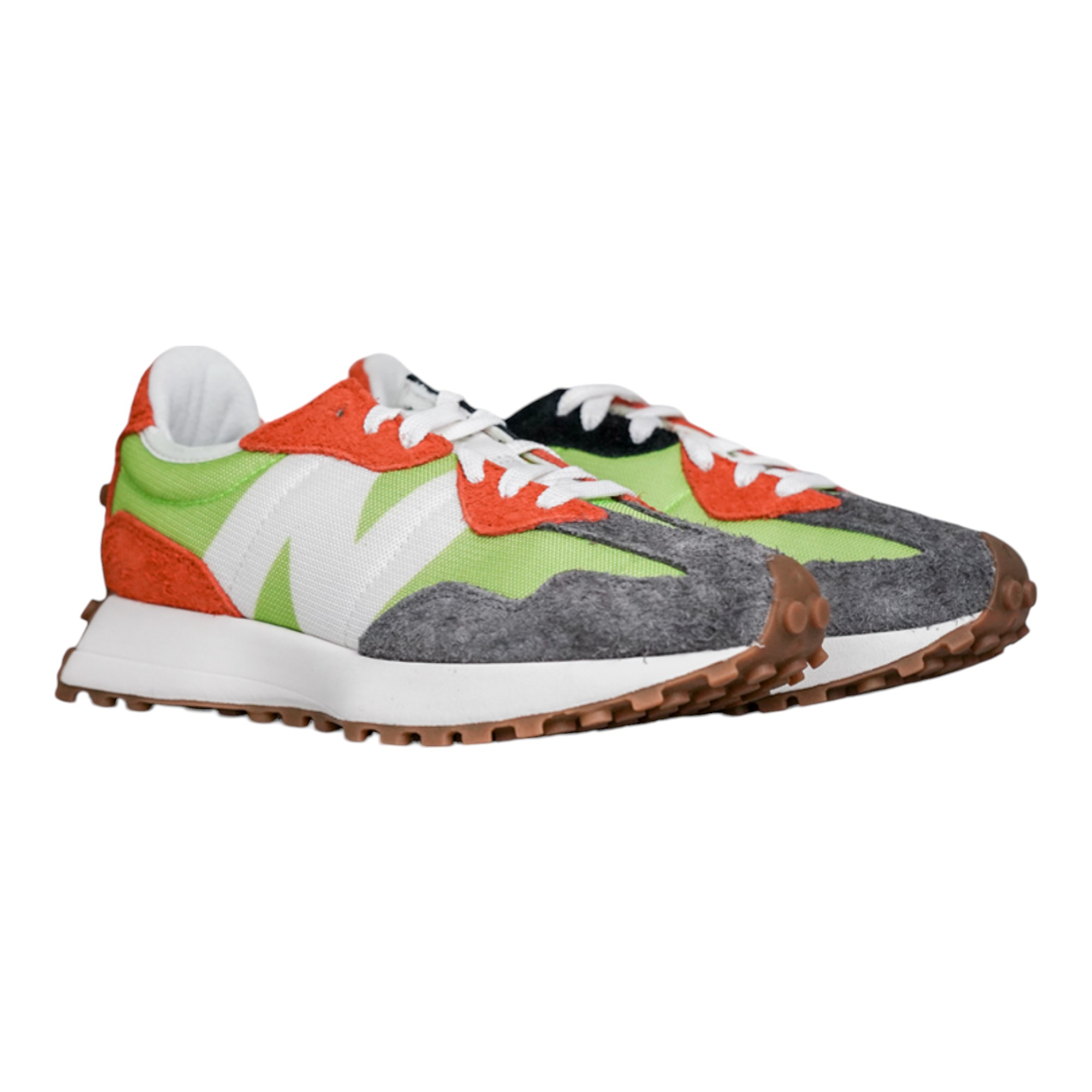 New Balance 327 Lime Green Red Grey