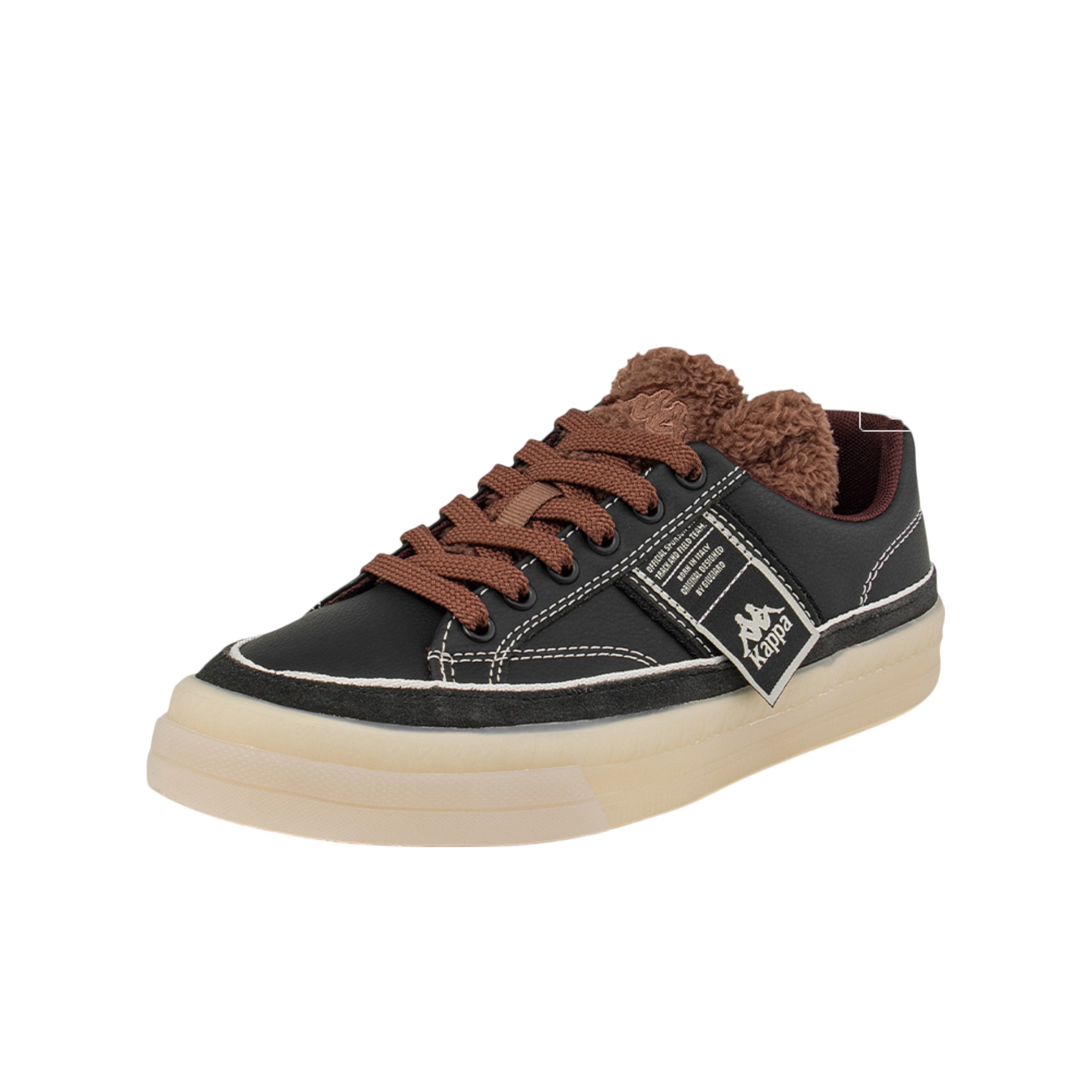 Kappa Skateboard Shoes Women's Low-Top Black/Wild Horse Brown