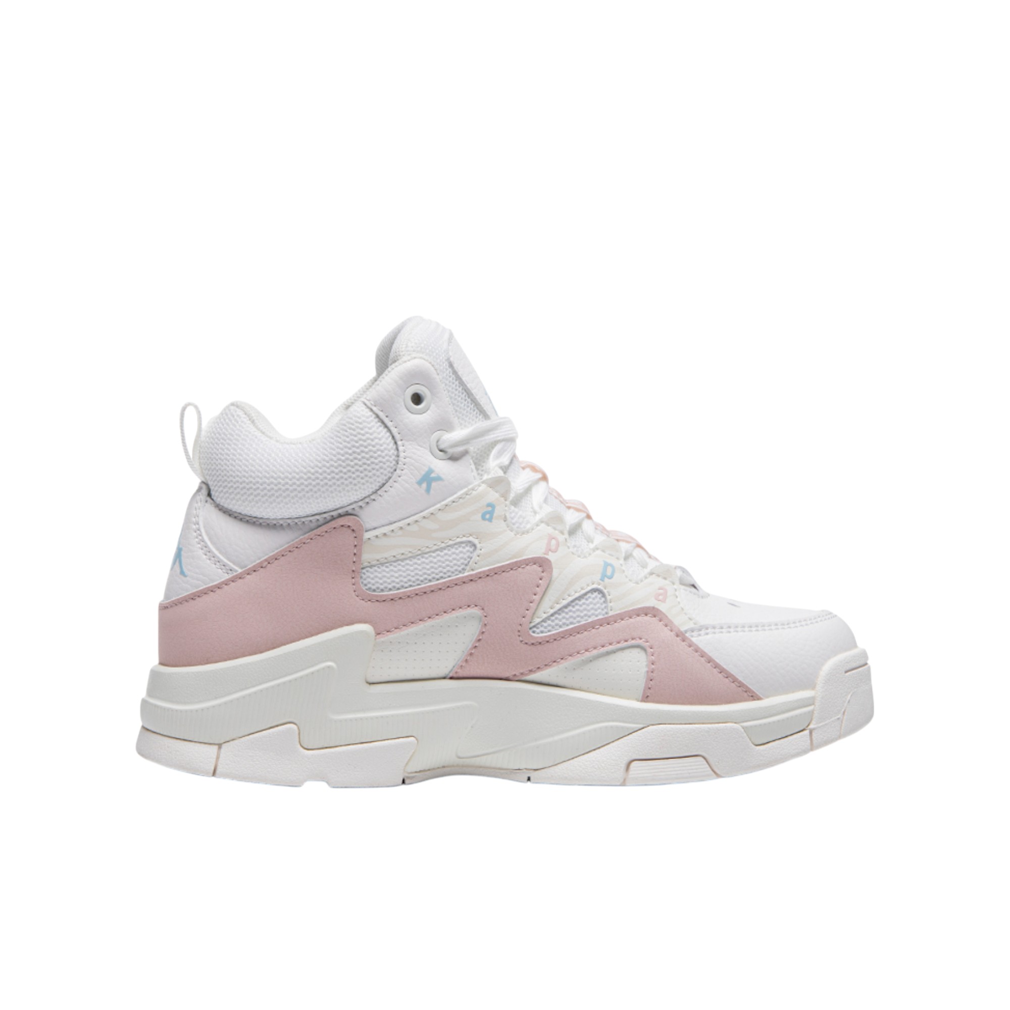 Kappa Skateboard Shoes Women's Mid-Top Pink/White