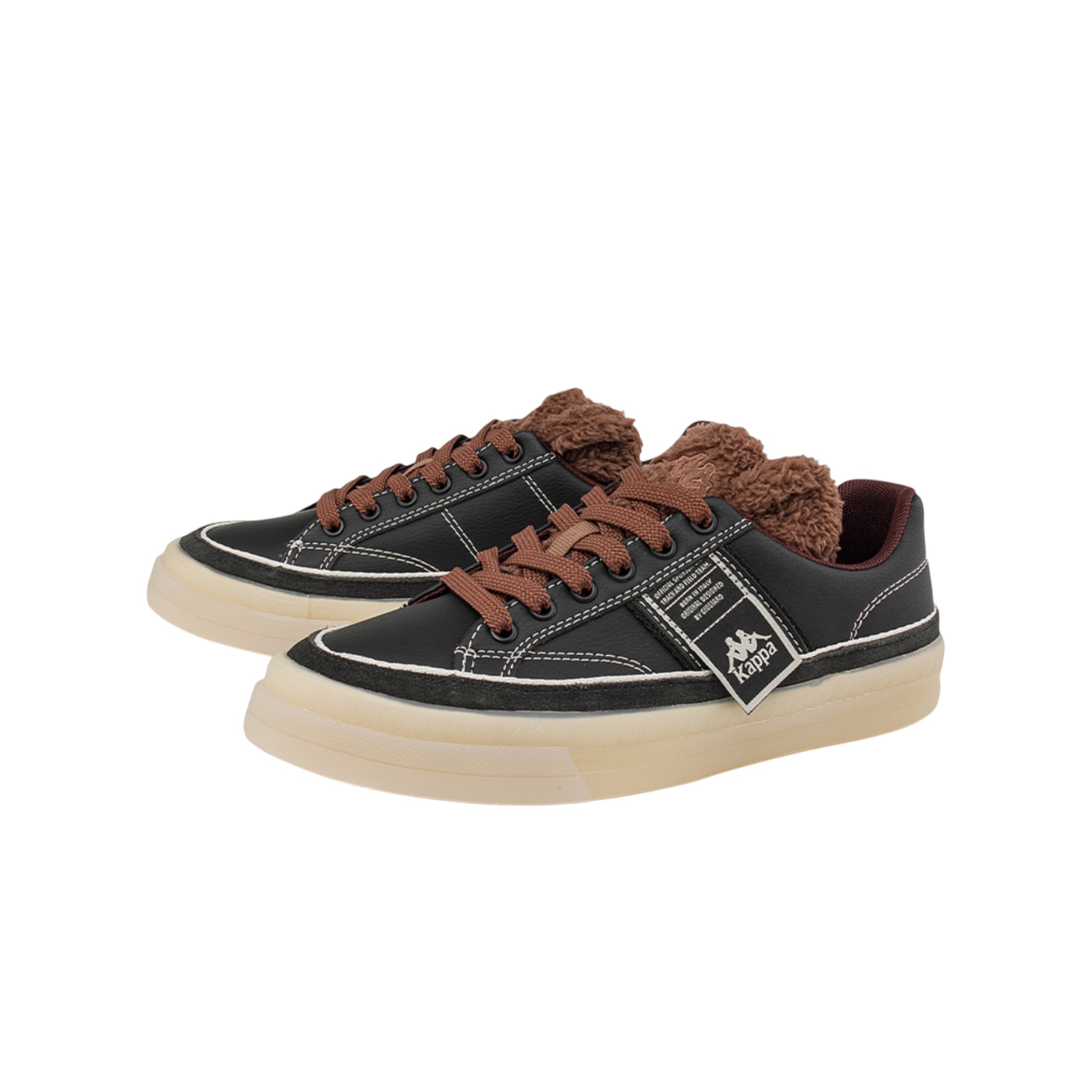 Kappa Skateboard Shoes Women's Low-Top Black/Wild Horse Brown