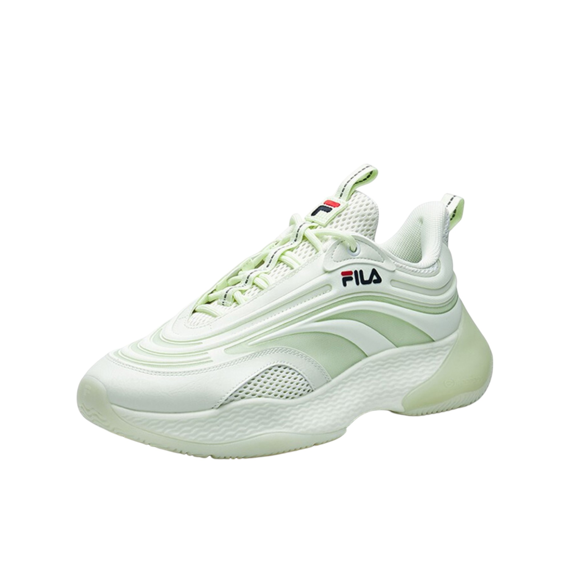 FILA FUSION Ray 2 Chunky Sneakers Men Low-Top Cream Yellow Green