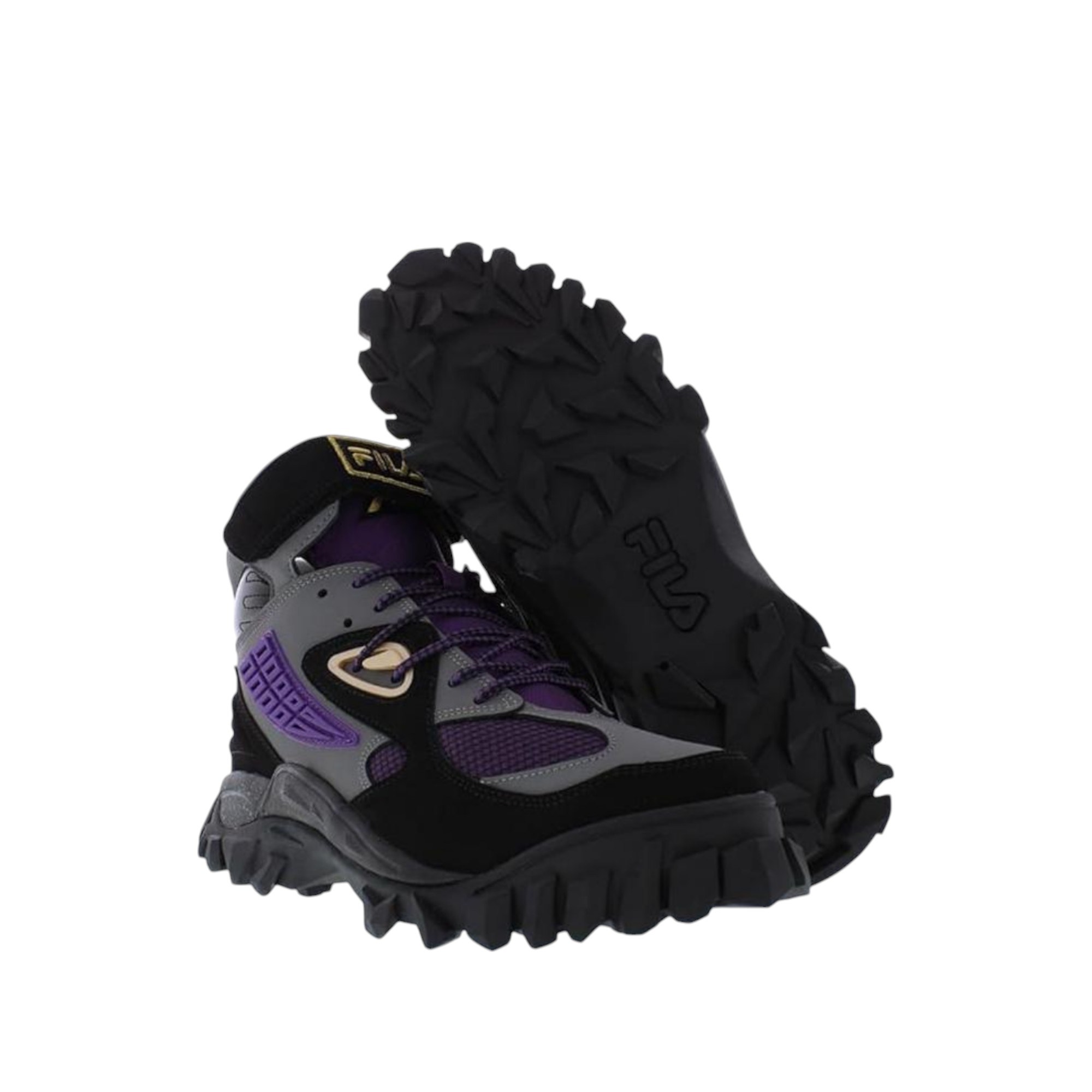 FILA Yak Boots Running Shoes Men High-Top Purple