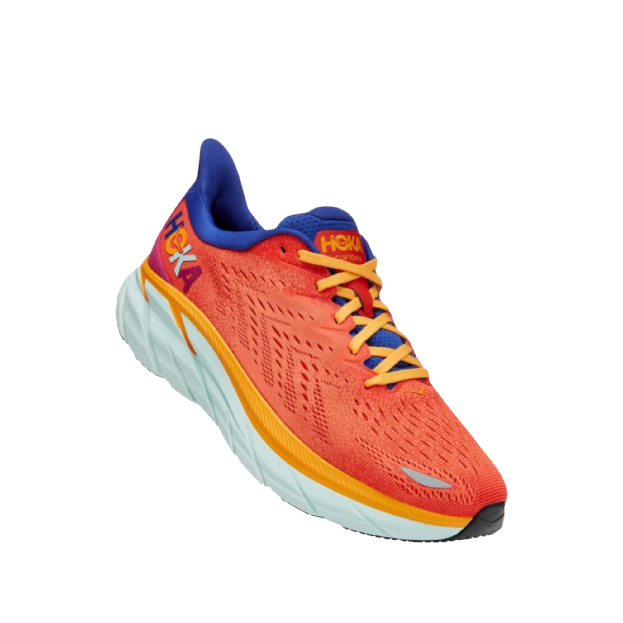 HOKA ONE ONE Clifton 8 Fiesta Orange Purple Women's