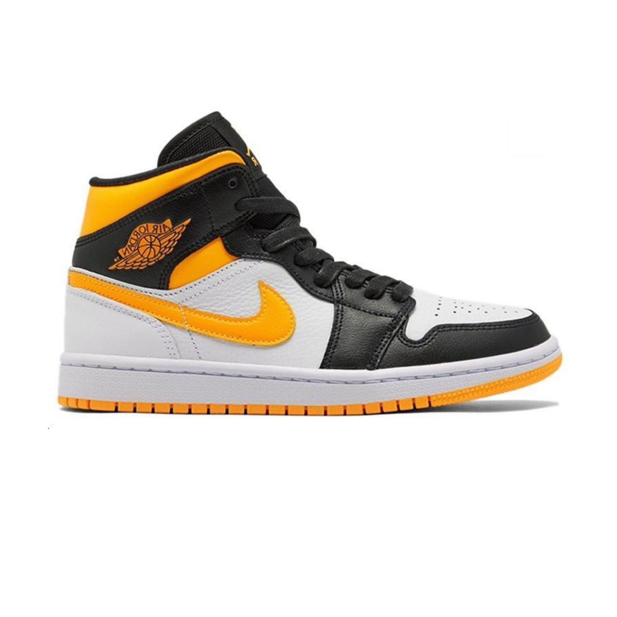 Jordan 1 Mid Laser Orange Black Women's