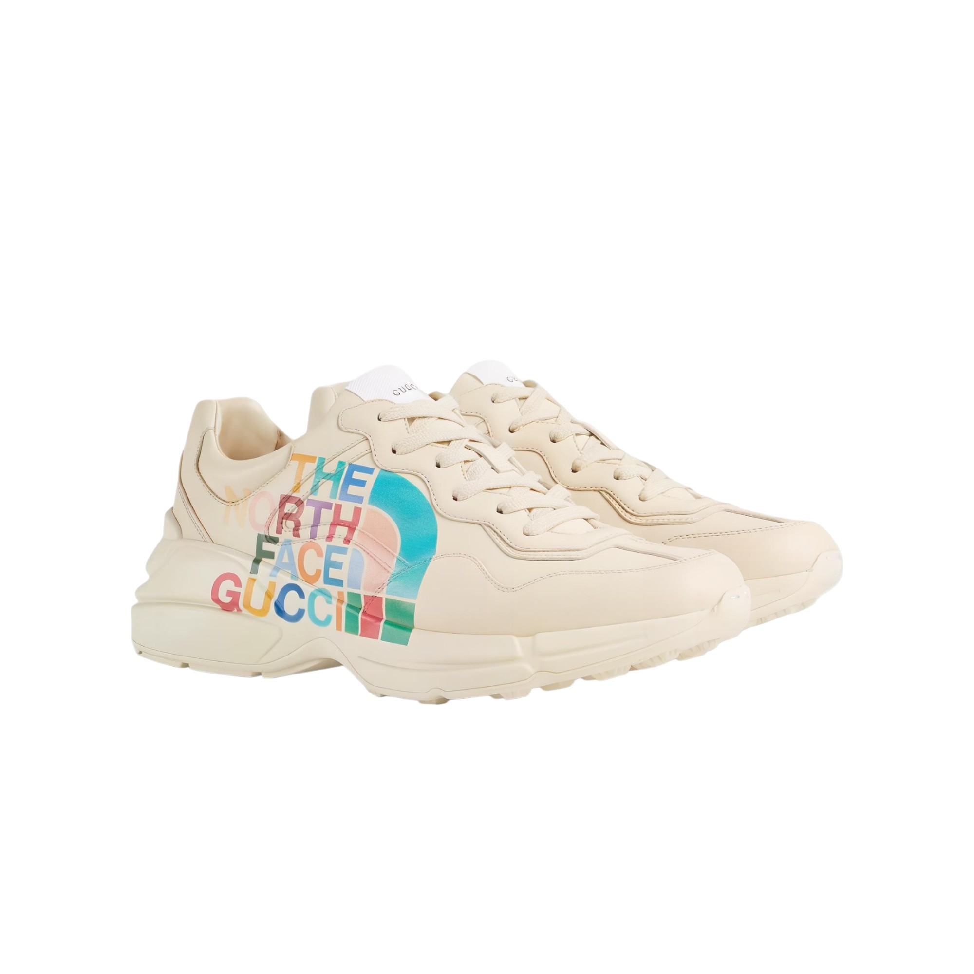 The North Face X GUCCI Rhyton Casual Shoes Men Low-Top White