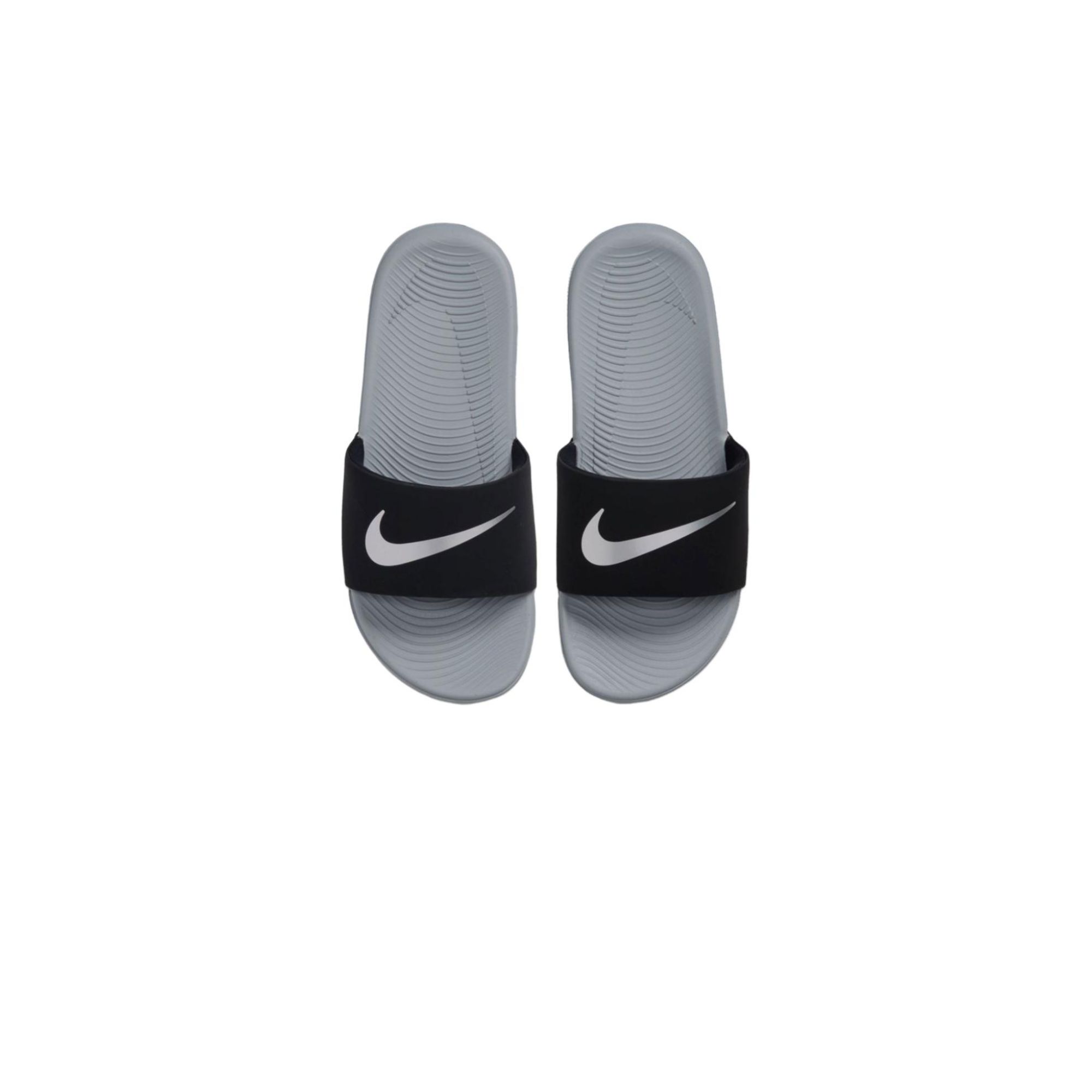 Nike Kawa Slide Black Metallic Silver GS/PS