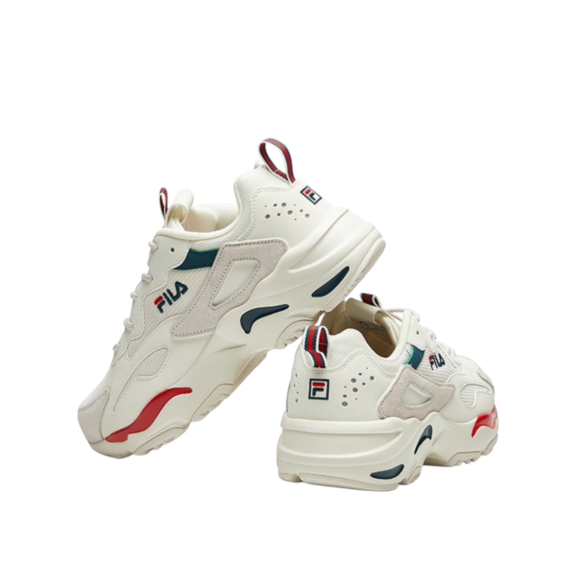 FILA Tracer Chunky Sneakers Men Low-Top White/Green/Red