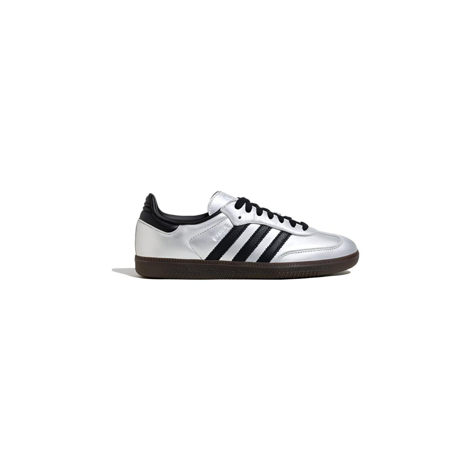 Adidas Samba OG Silver Metallic Black Gum Women's