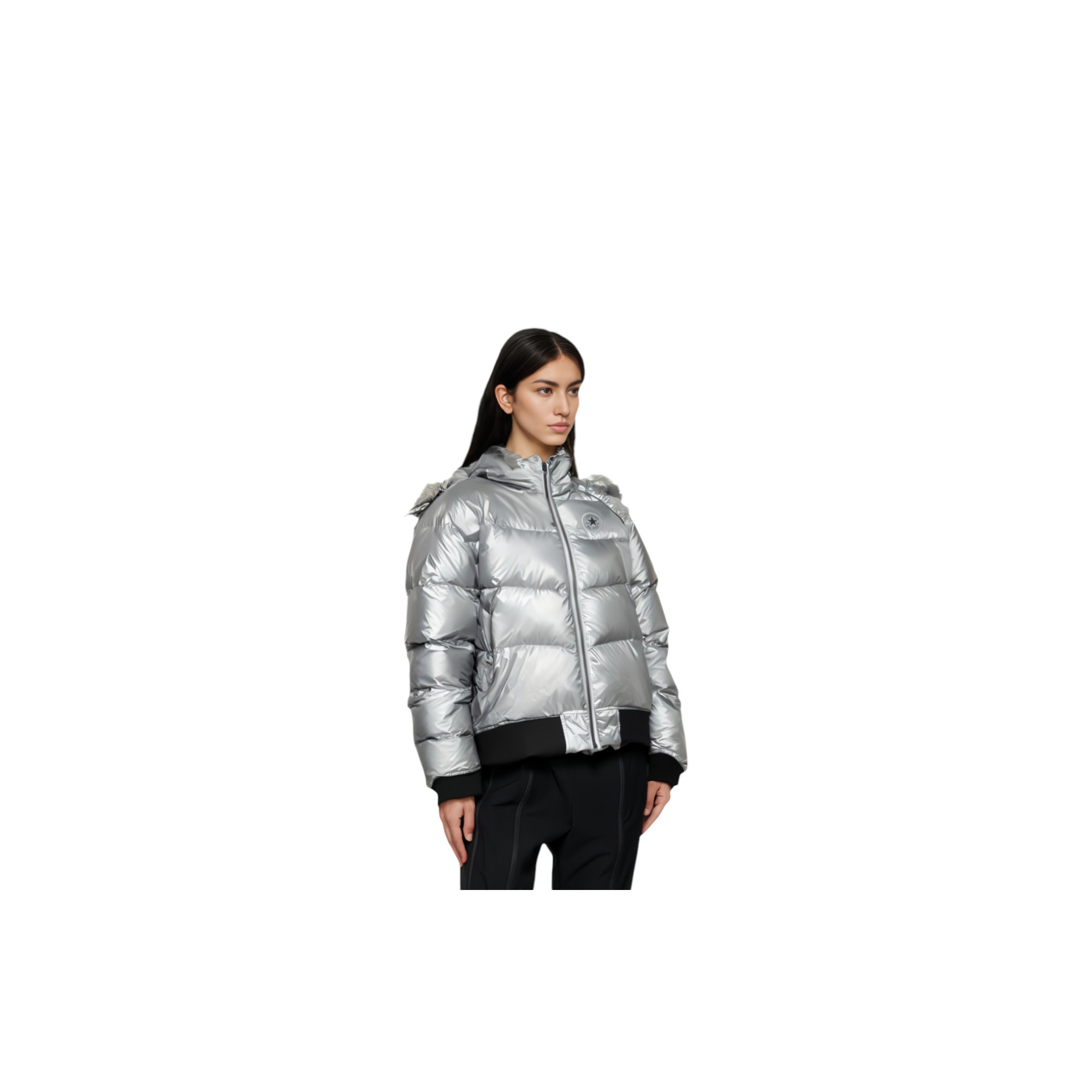 Converse Down Jackets Women's Silver