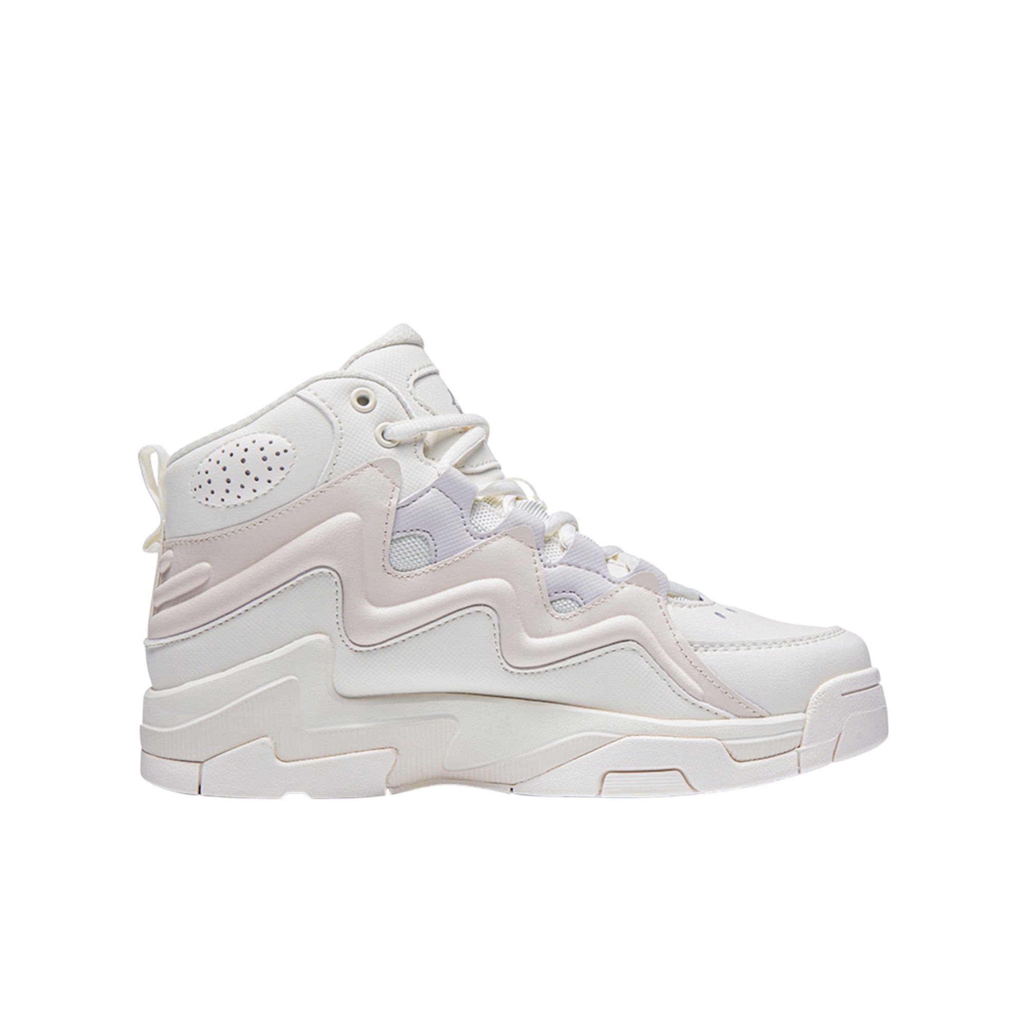 Kappa Vintage Basketball Shoes Unisex High-Top Winter White/Heron Feather White