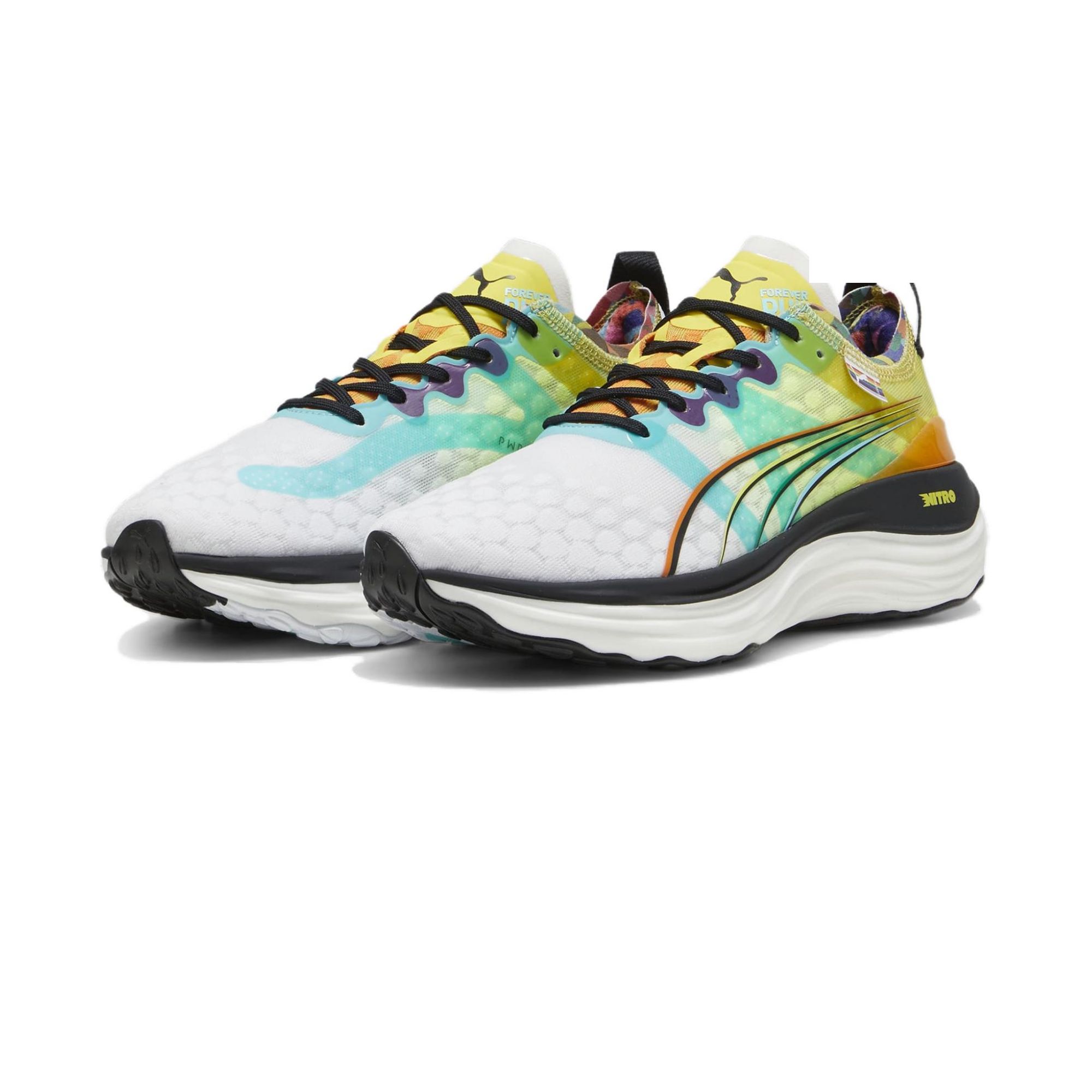 PUMA ForeverRUN Nitro Running Shoes Women's Low-Top Green/Yellow/Purple