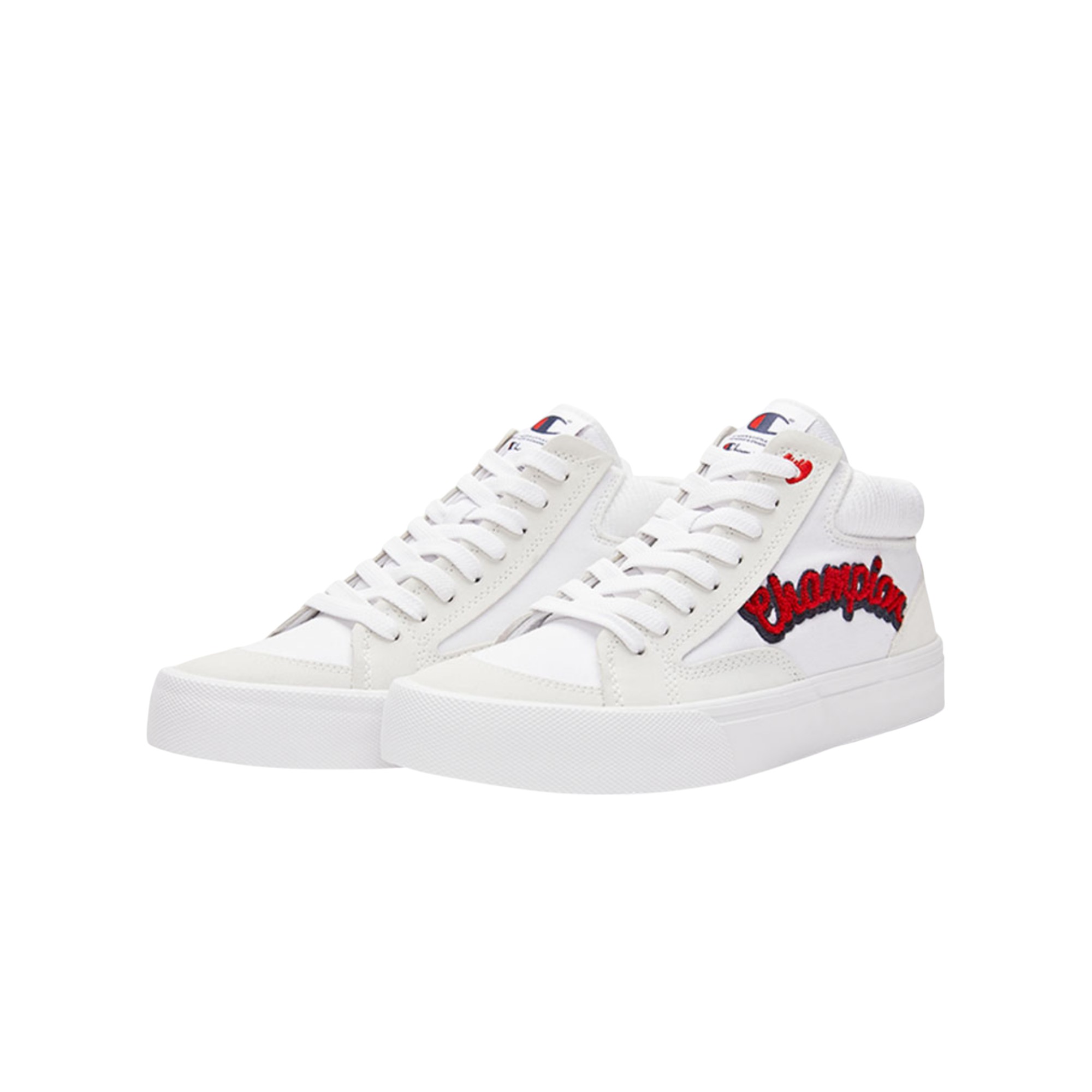 Champion Campus Skateboard Shoes Men High-Top Champion White/Champion Red