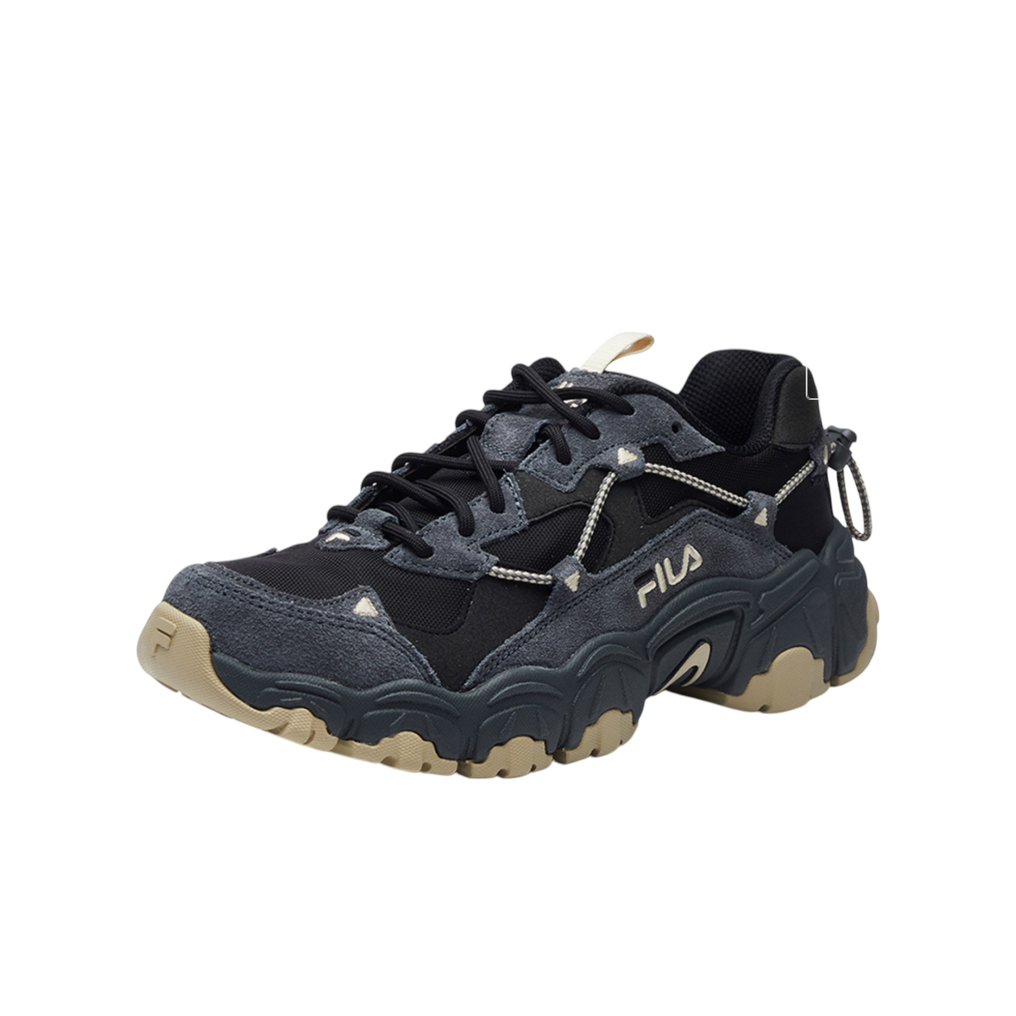 FILA FUSION Cat Claw Casual Shoes Men Low-Top Black Blue