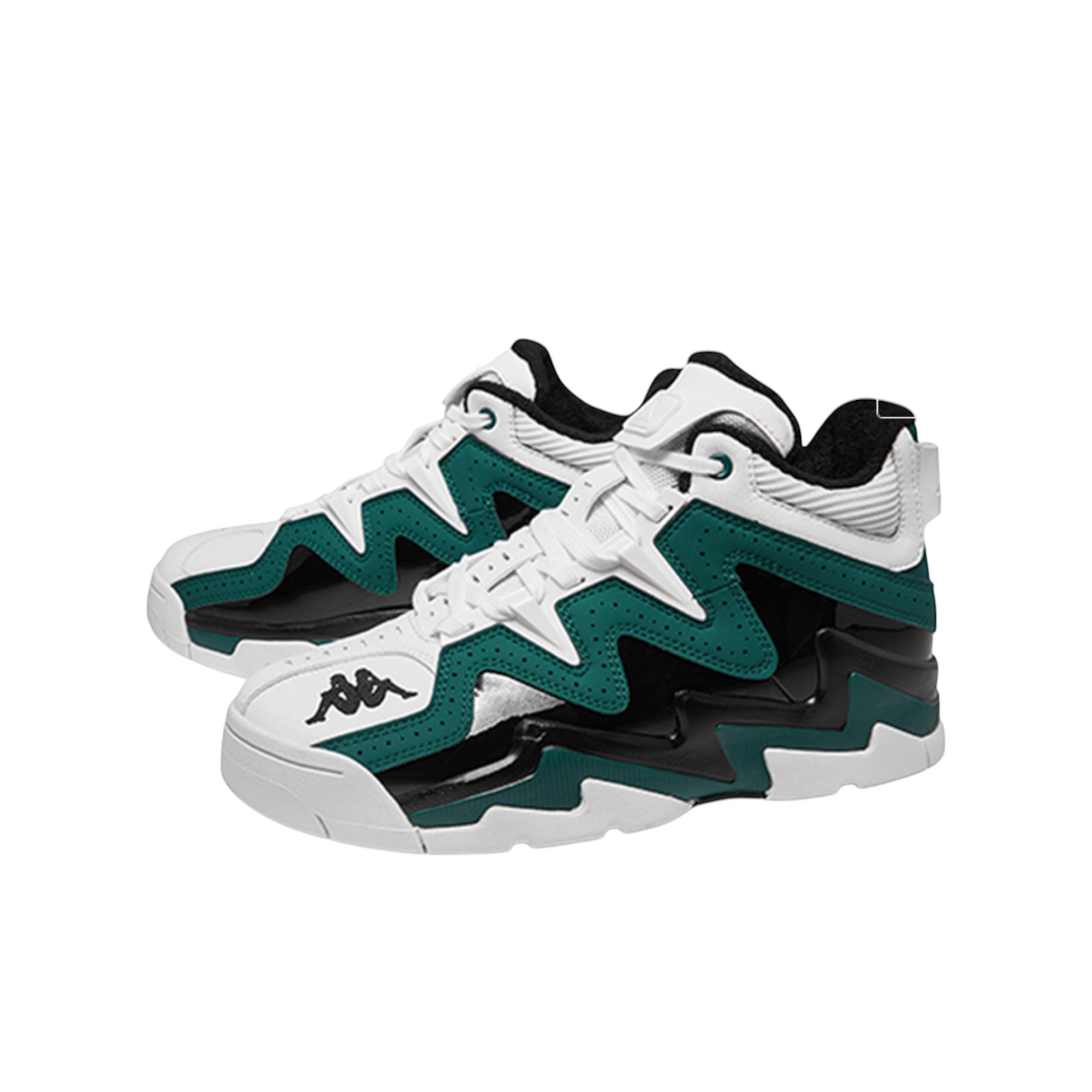 Kappa Vintage Basketball Shoes Unisex High-Top Green/White/Black