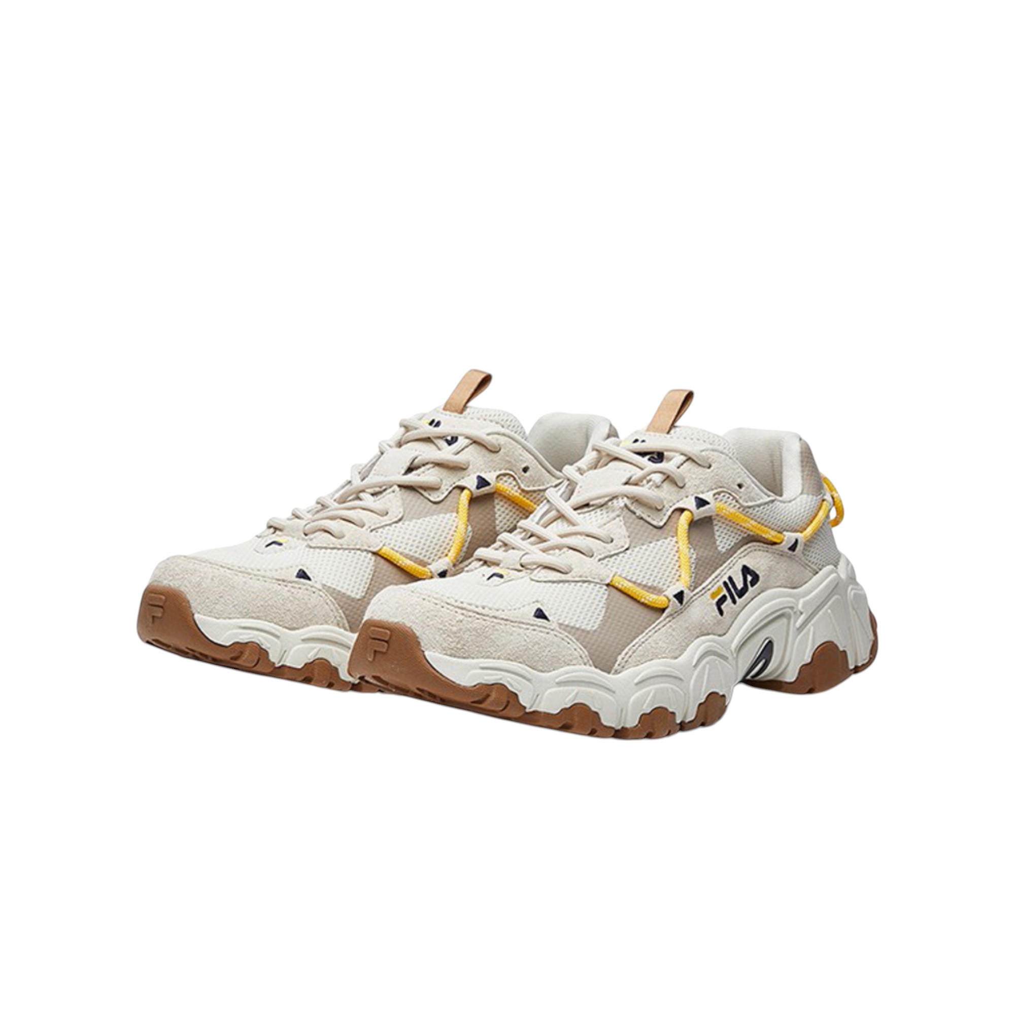 FILA Cat Claw Casual Shoes Men Low-Top Gray/White/Yellow