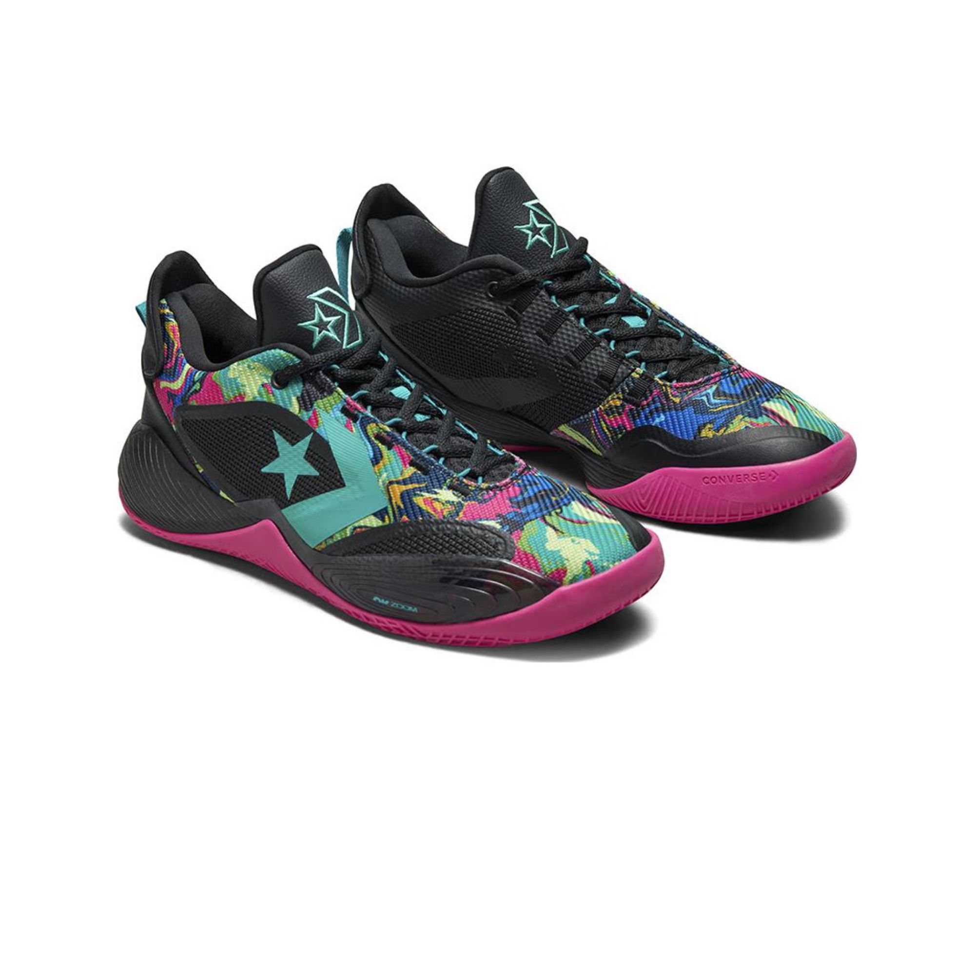 Converse All Star Bb Shift Ox Black Pink Teal