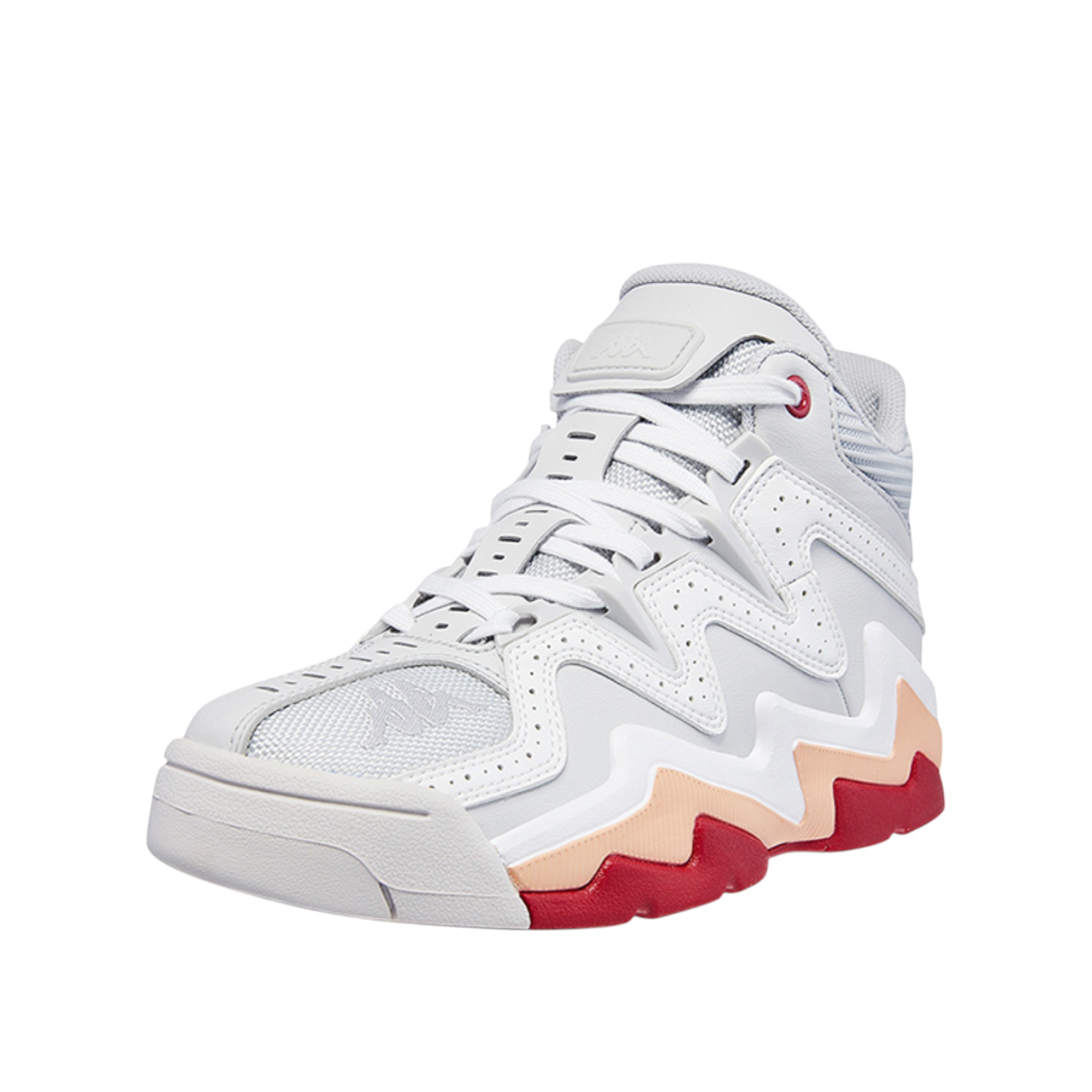 Kappa Vintage Basketball Shoes Women's Mid-Top Gray White