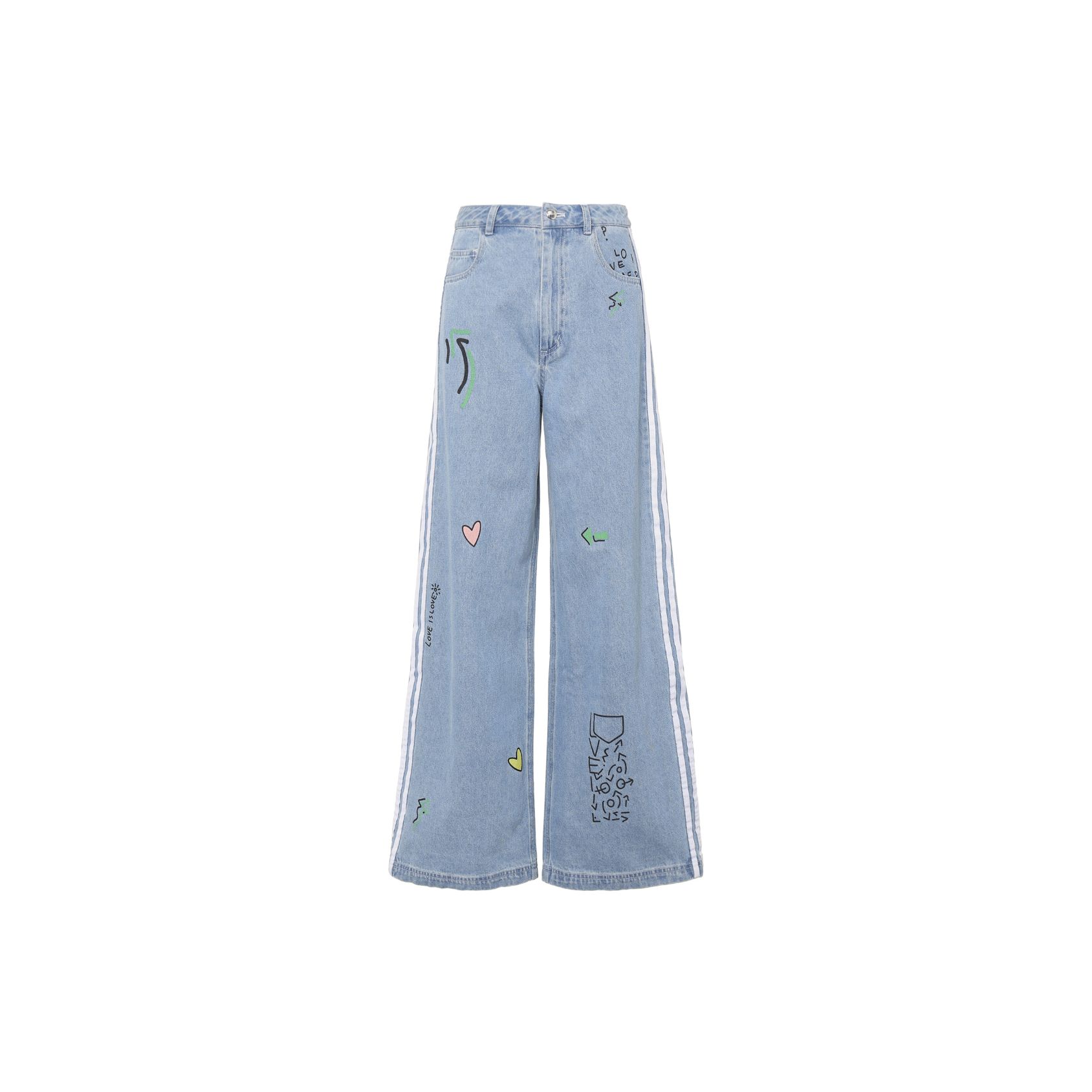 adidas originals Women's Fiorucci Denim Track Pants Blue