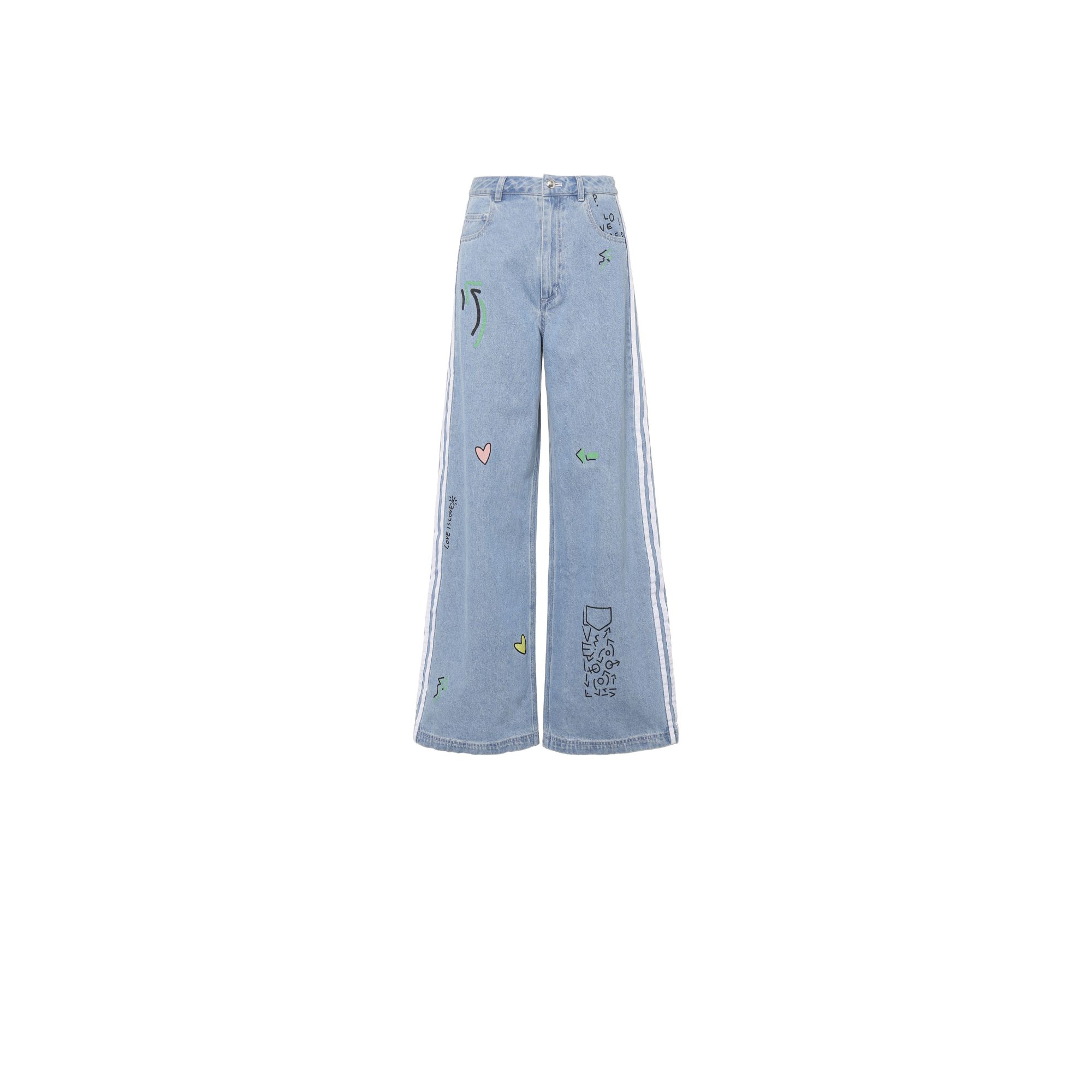 adidas originals Women's Fiorucci Denim Track Pants Blue